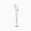 Linden Floor Mount Tub Filler Trim Kit with Hand Shower in Chrome