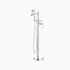 Linden Floor Mount Tub Filler Trim Kit with Hand Shower in Polished Nickel
