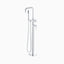 Alder Floor Mount Tub Filler Trim Kit with Low Spout & Hand Shower in Chrome