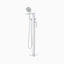 Cove Floor Mount Tub Filler Trim Kit with Hand Shower in Chrome