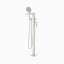 Cove Floor Mount Tub Filler Trim Kit with Hand Shower in Polished Nickel