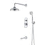 Linden Thermostatic Shower Trim Kit with Hand Shower & Tub Filler in Chrome