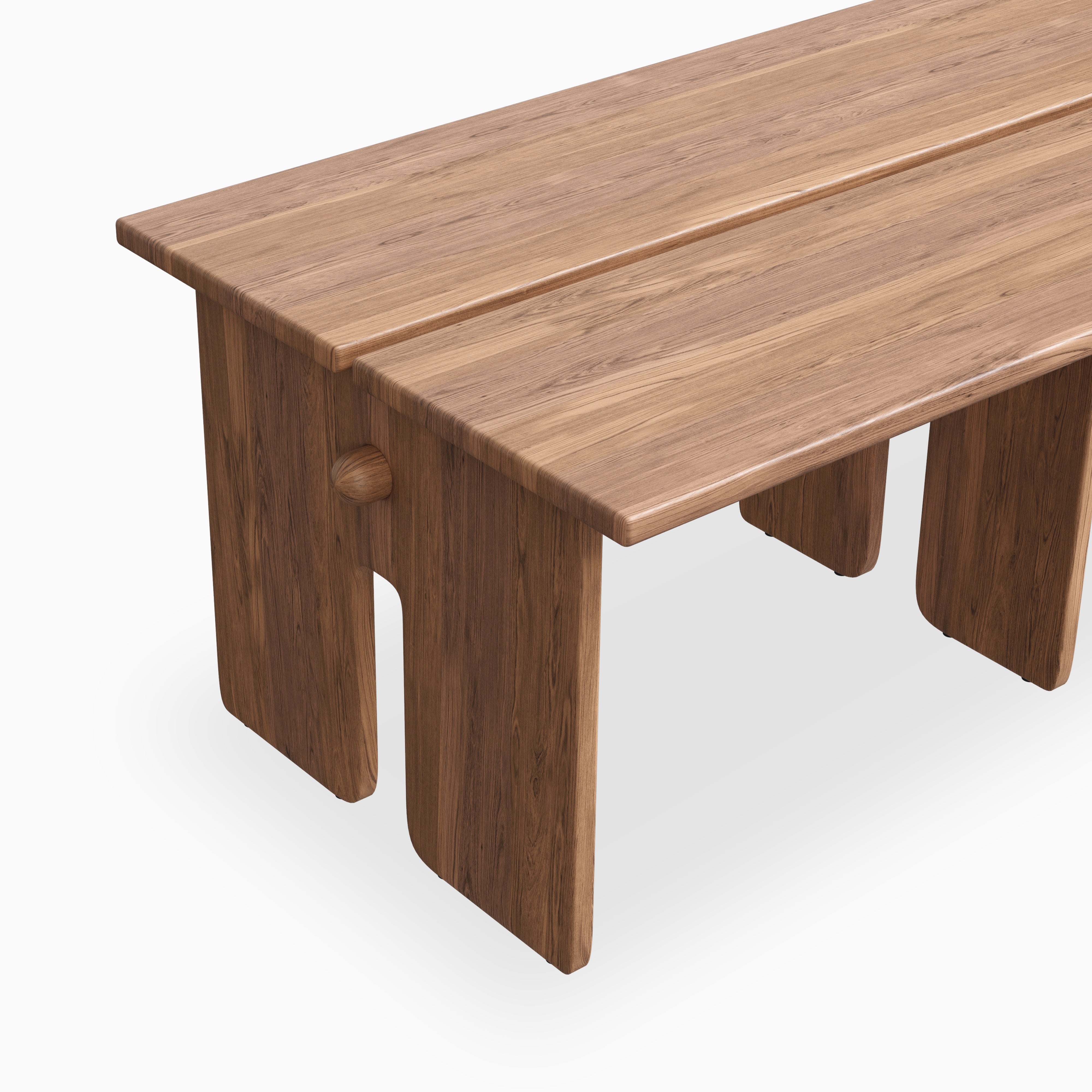 Bastien Walnut Dining Table in Matte, 84" x 42"