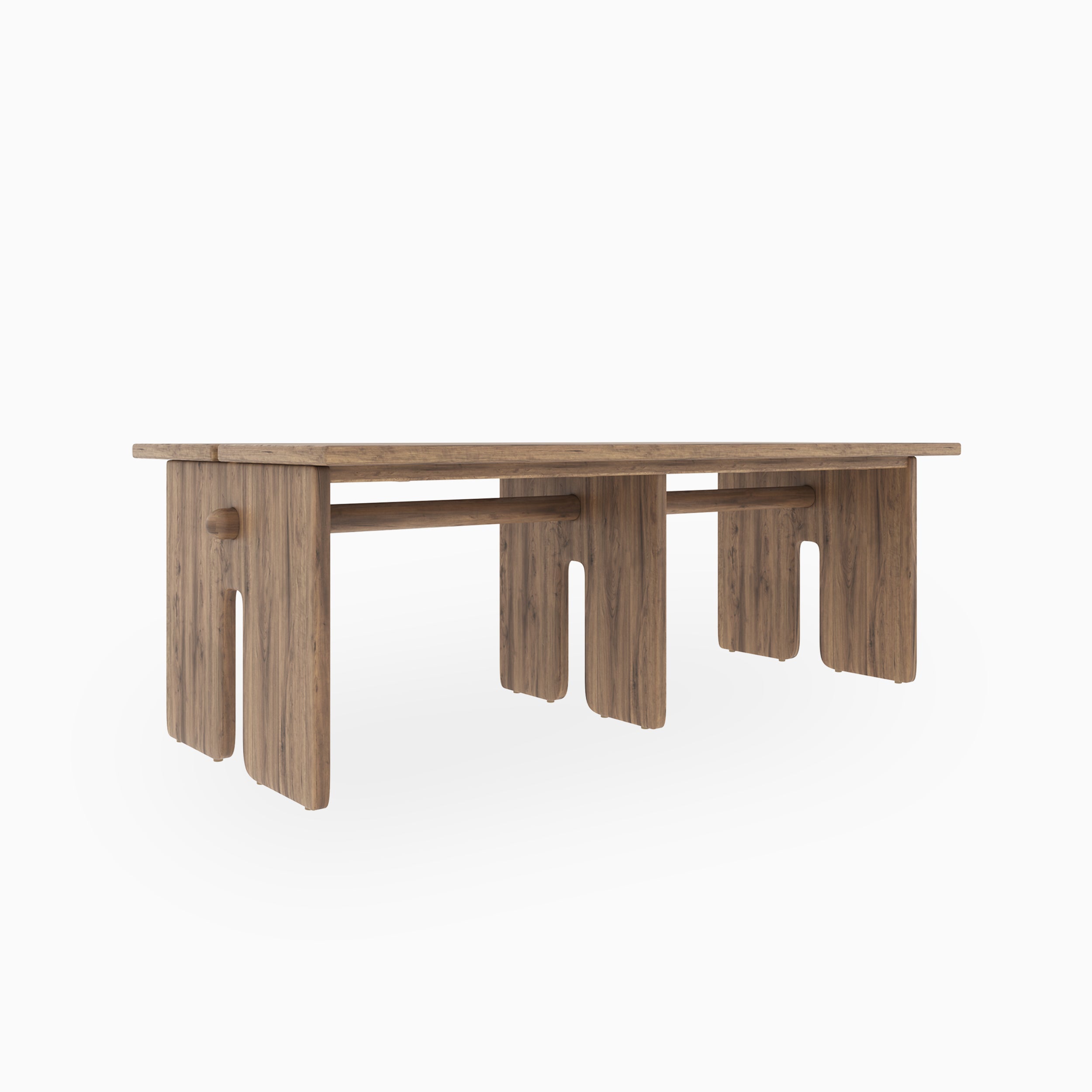 Bastien Walnut Dining Table in Matte, 96" x 42"