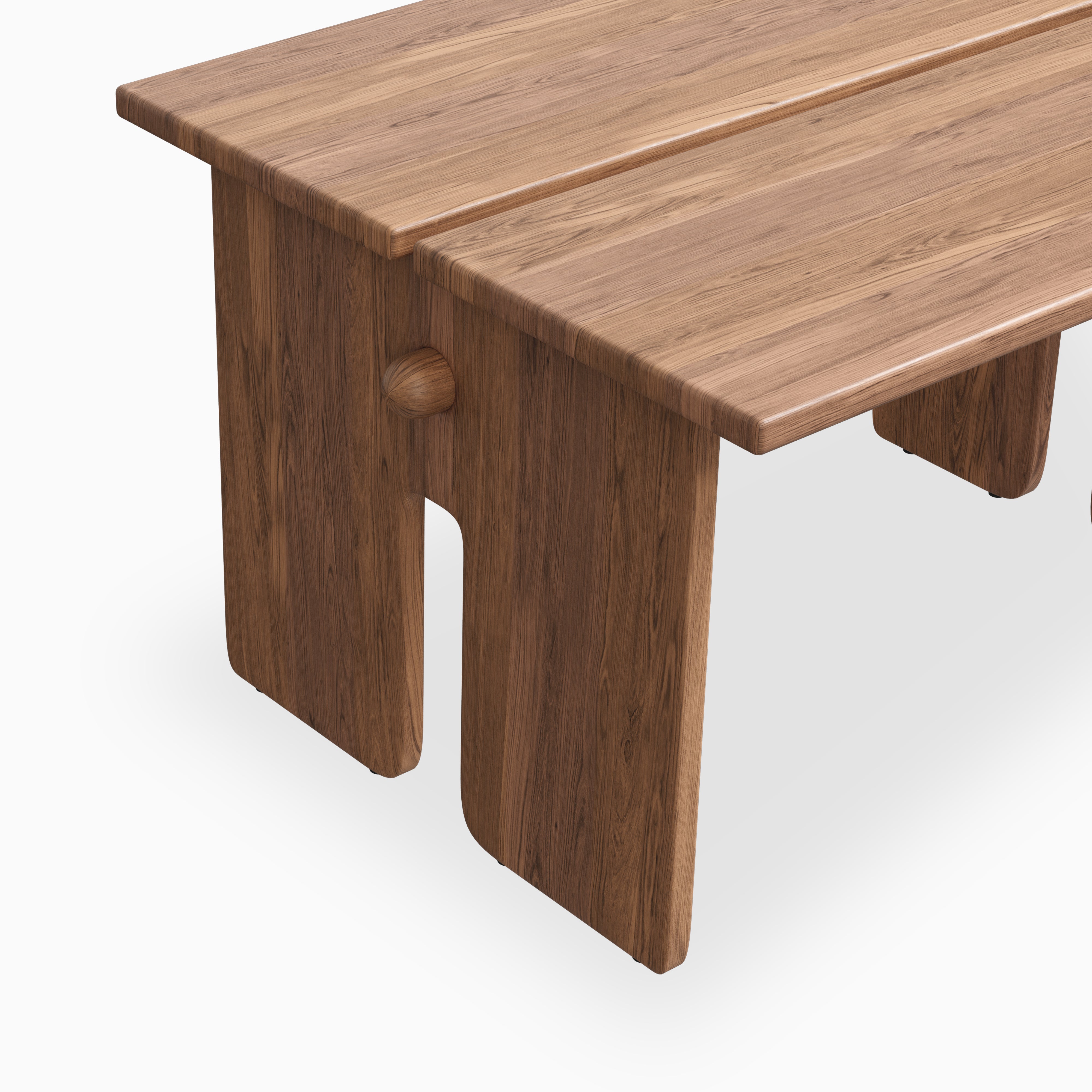 Bastien Walnut Dining Table in Matte, 96" x 42"