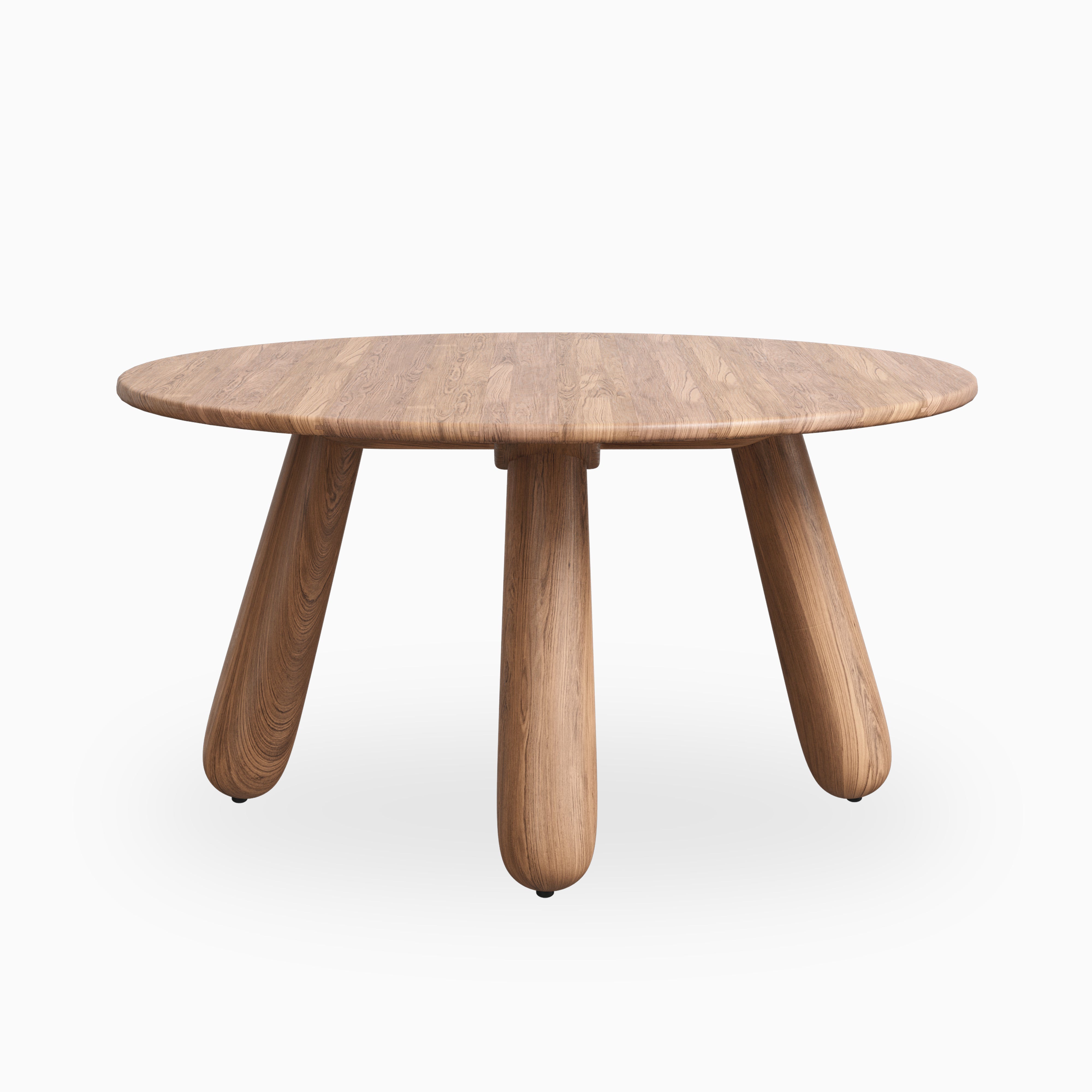Dorien Walnut Round Dining Table in Matte, 60"