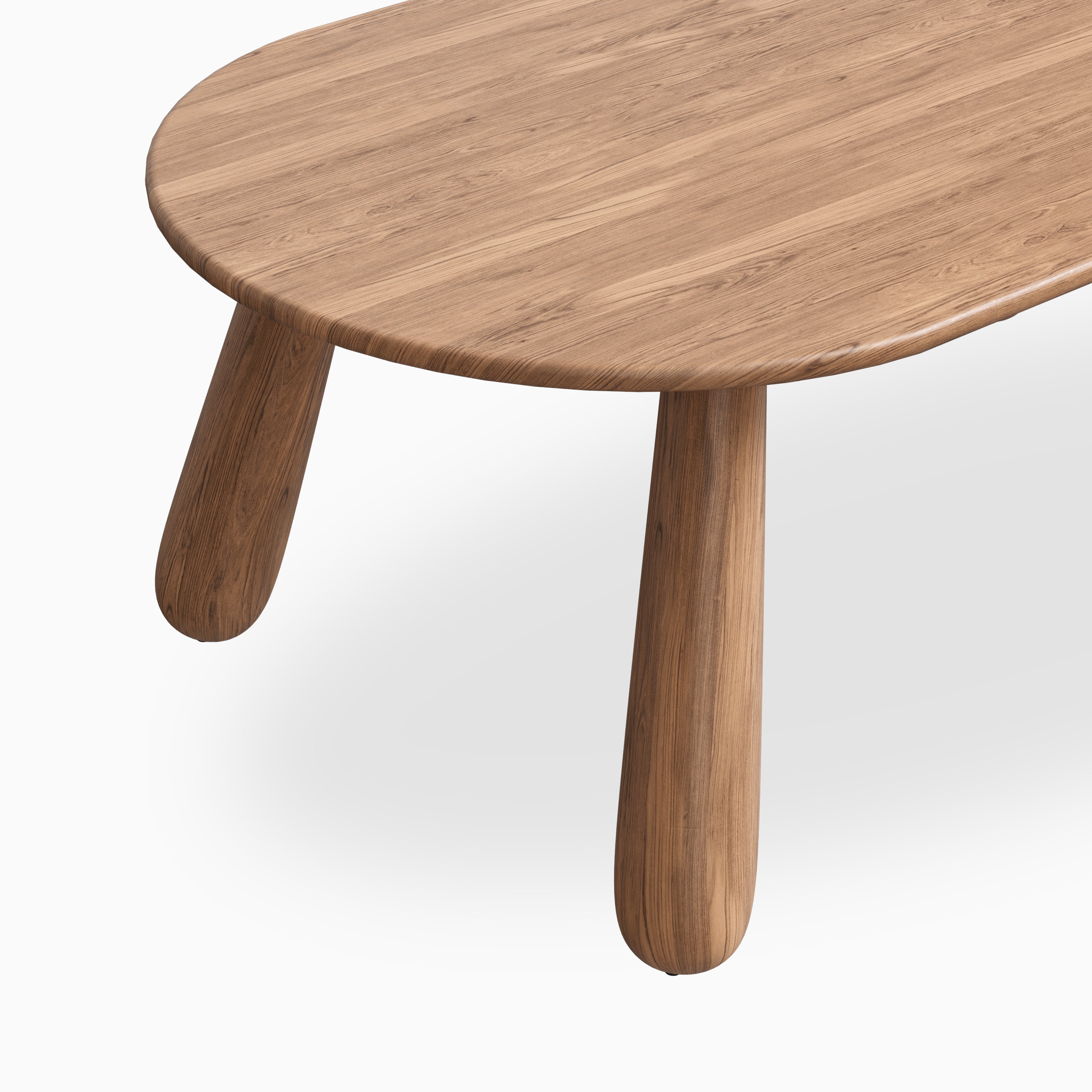 Dorien Walnut Oval Dining Table in Matte, 80"