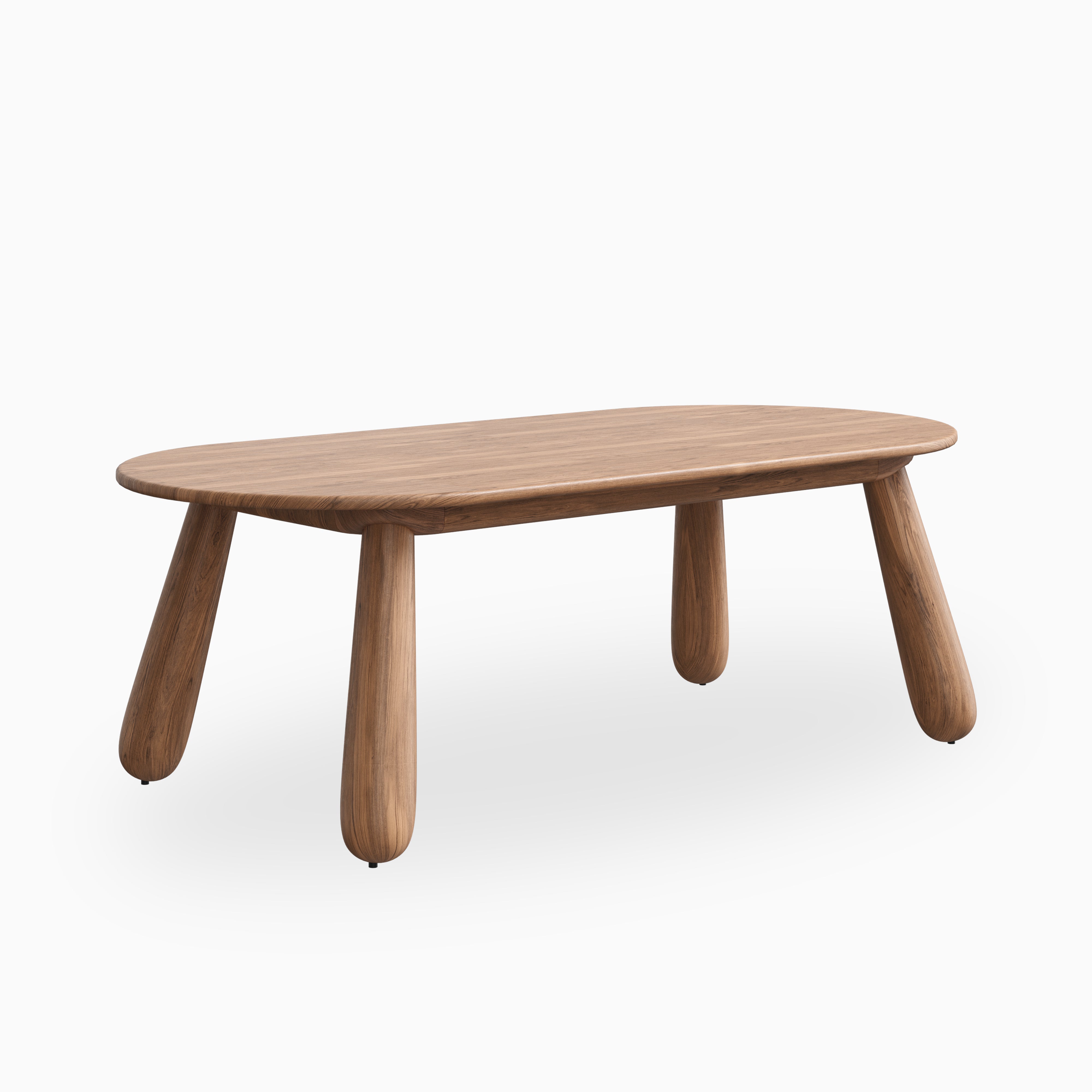 Dorien Walnut Oval Dining Table in Matte, 90"