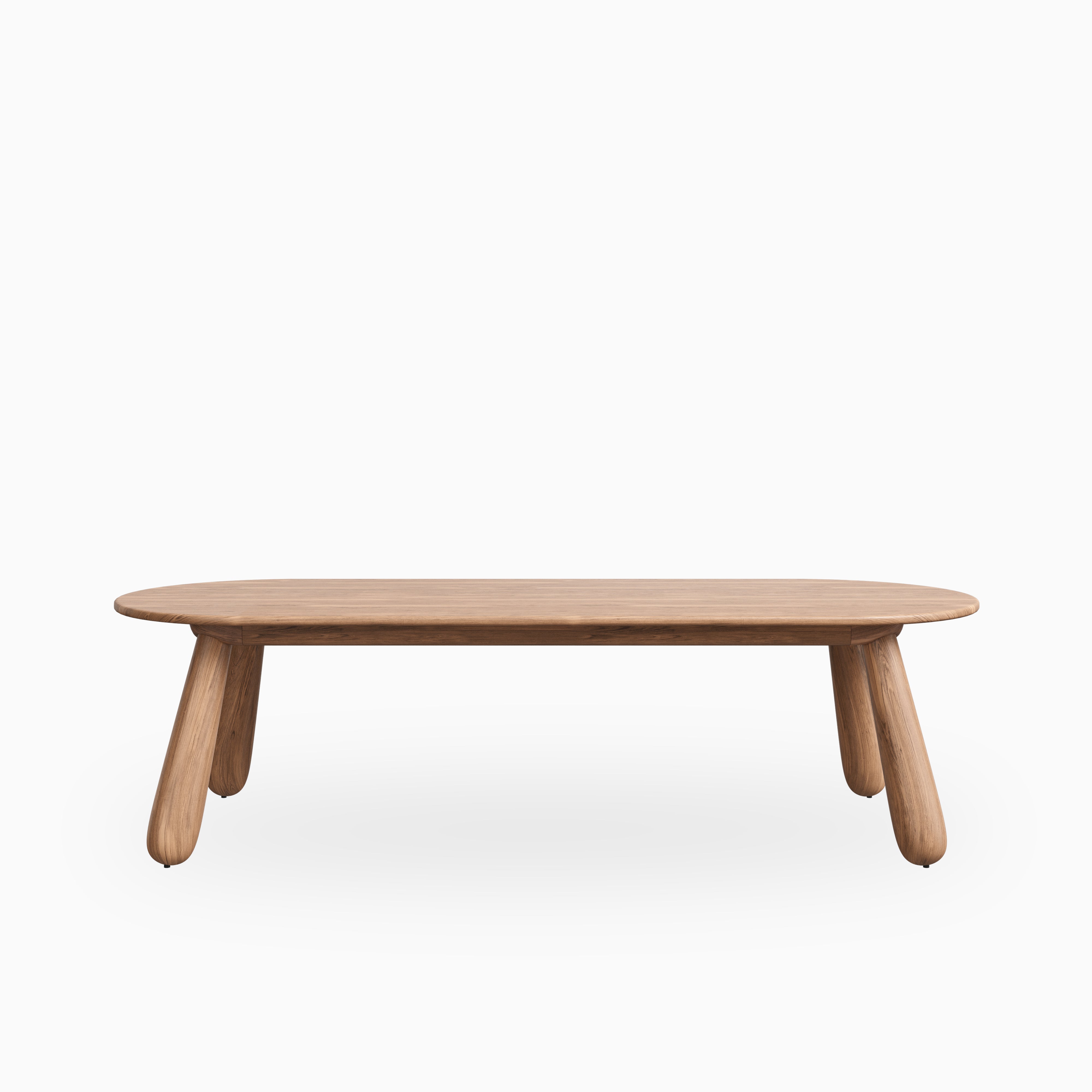 Dorien Walnut Oval Dining Table in Matte, 110"