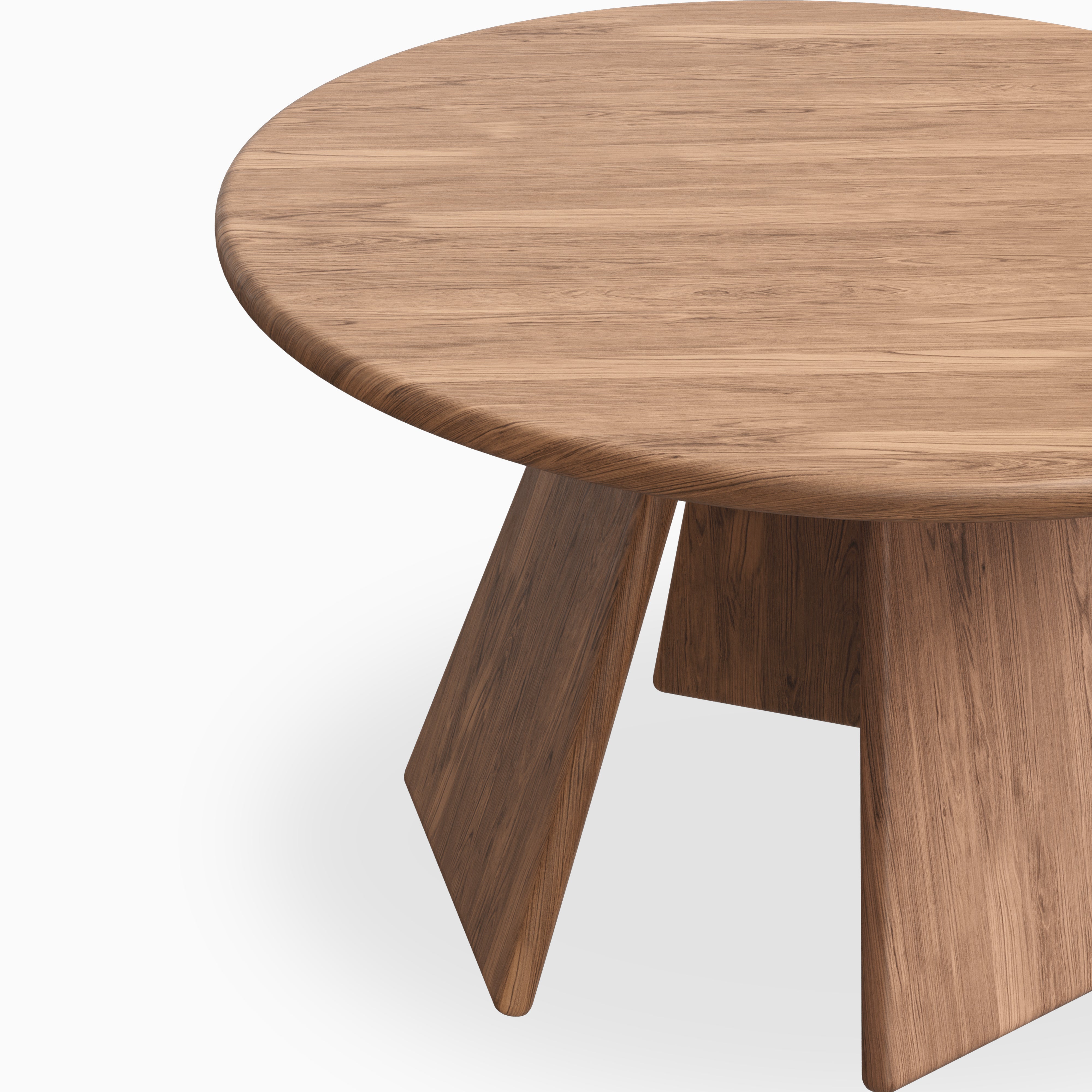 Corentin Walnut Round Dining Table in Matte, 48"