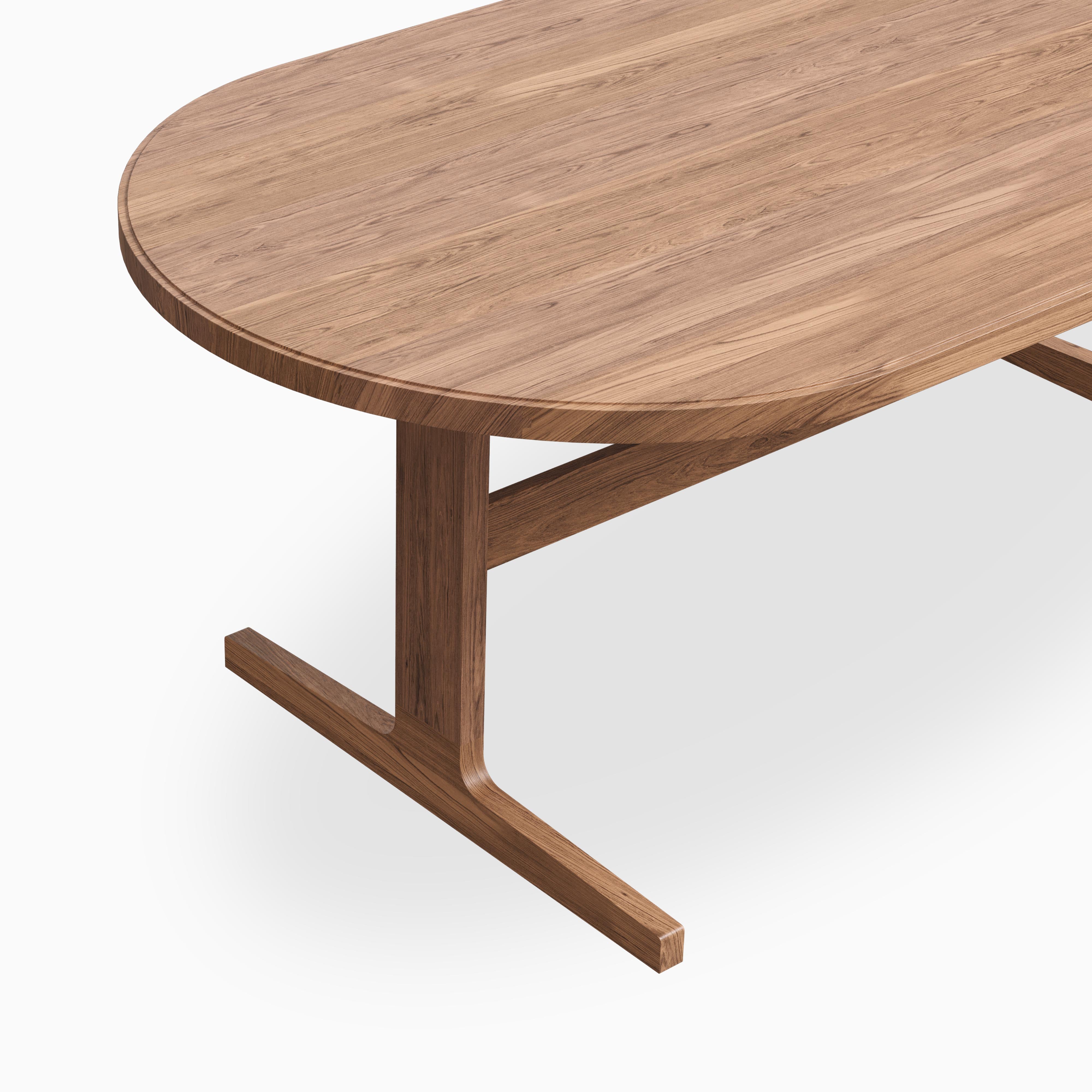 Fleurin Walnut Oval Dining Table in Matte, 84"