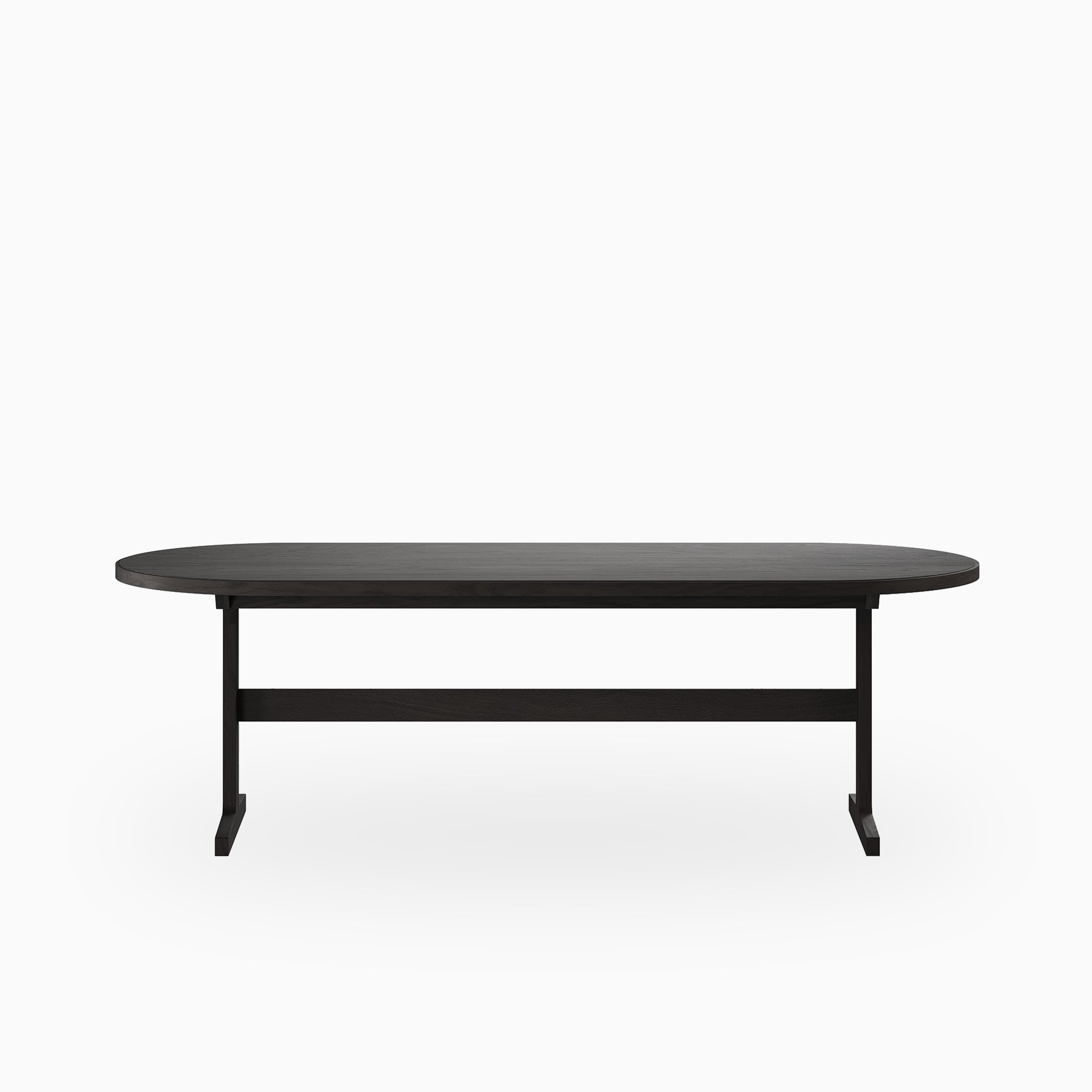 Fleurin Ash Oval Dining Table in Mocha, 96"