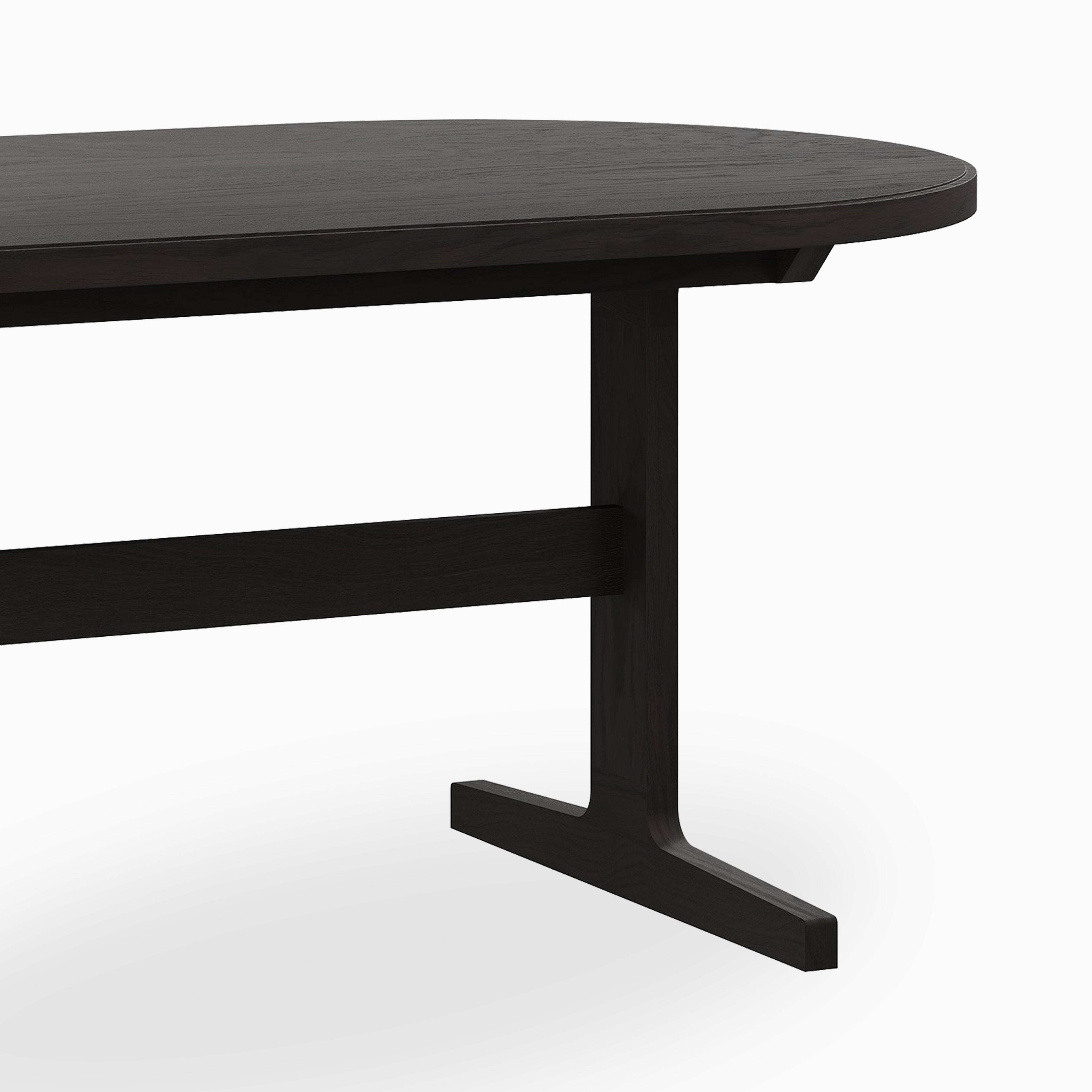 Fleurin Ash Oval Dining Table in Mocha, 96"
