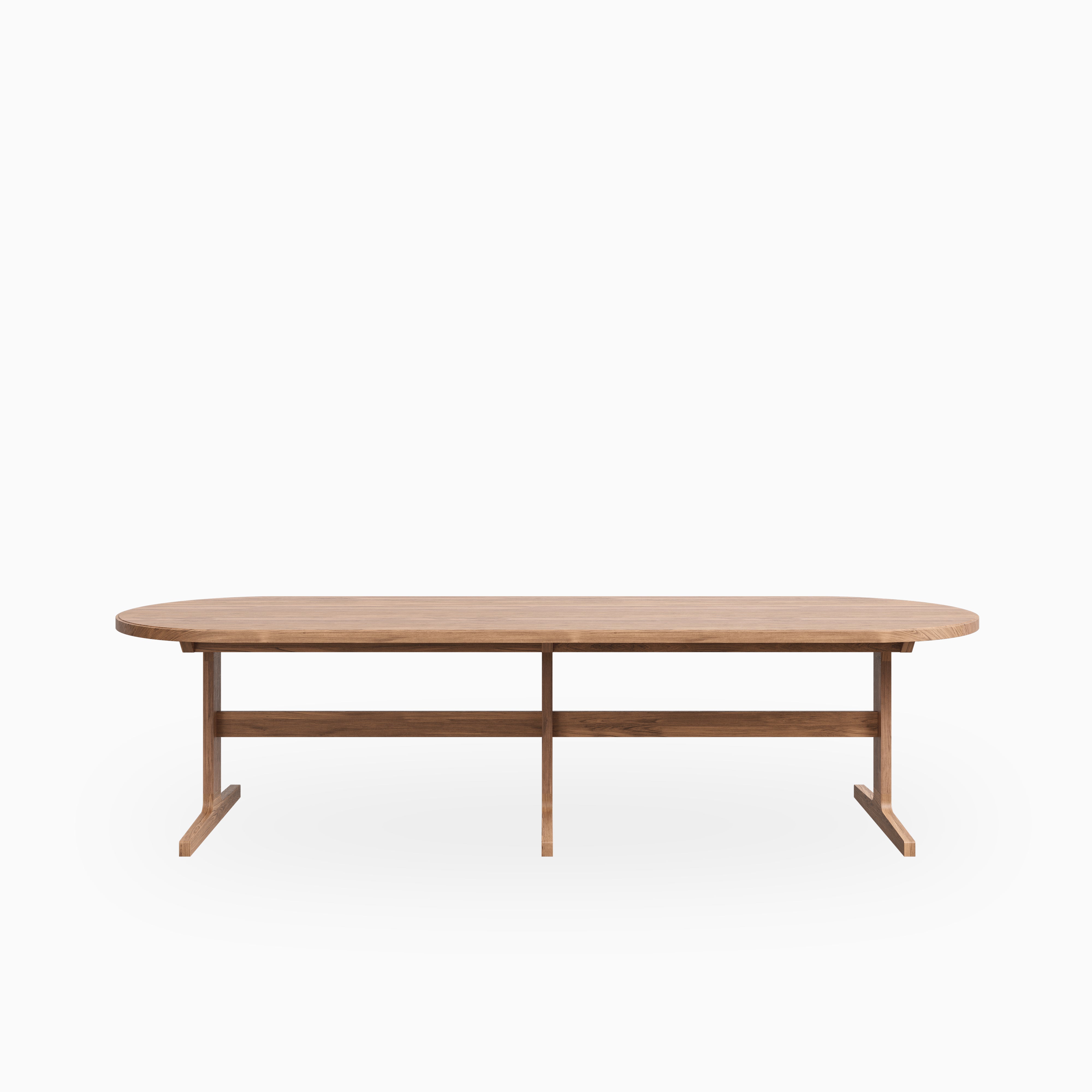 Fleurin Walnut Oval Dining Table in Matte, 120"