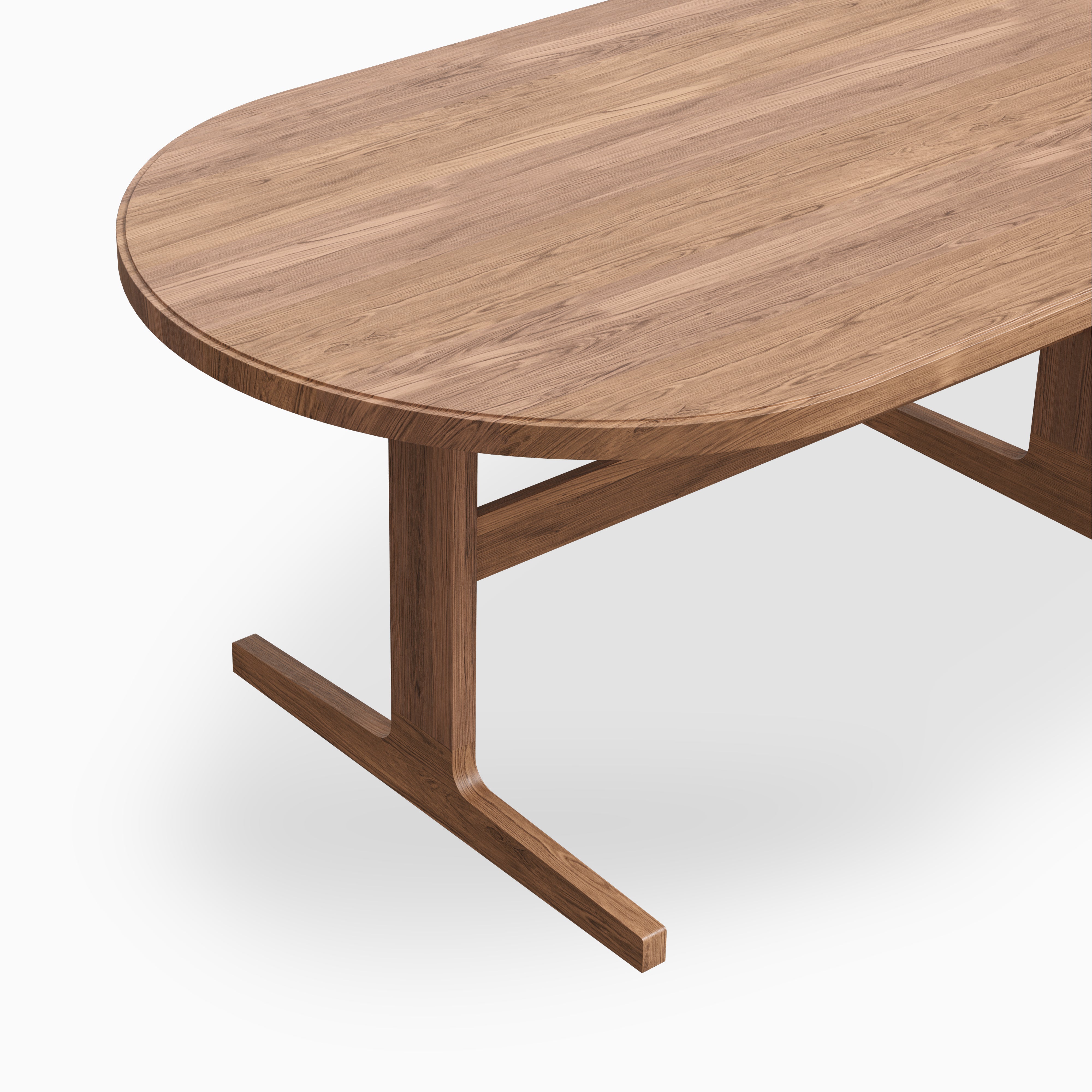 Fleurin Walnut Oval Dining Table in Matte, 120"