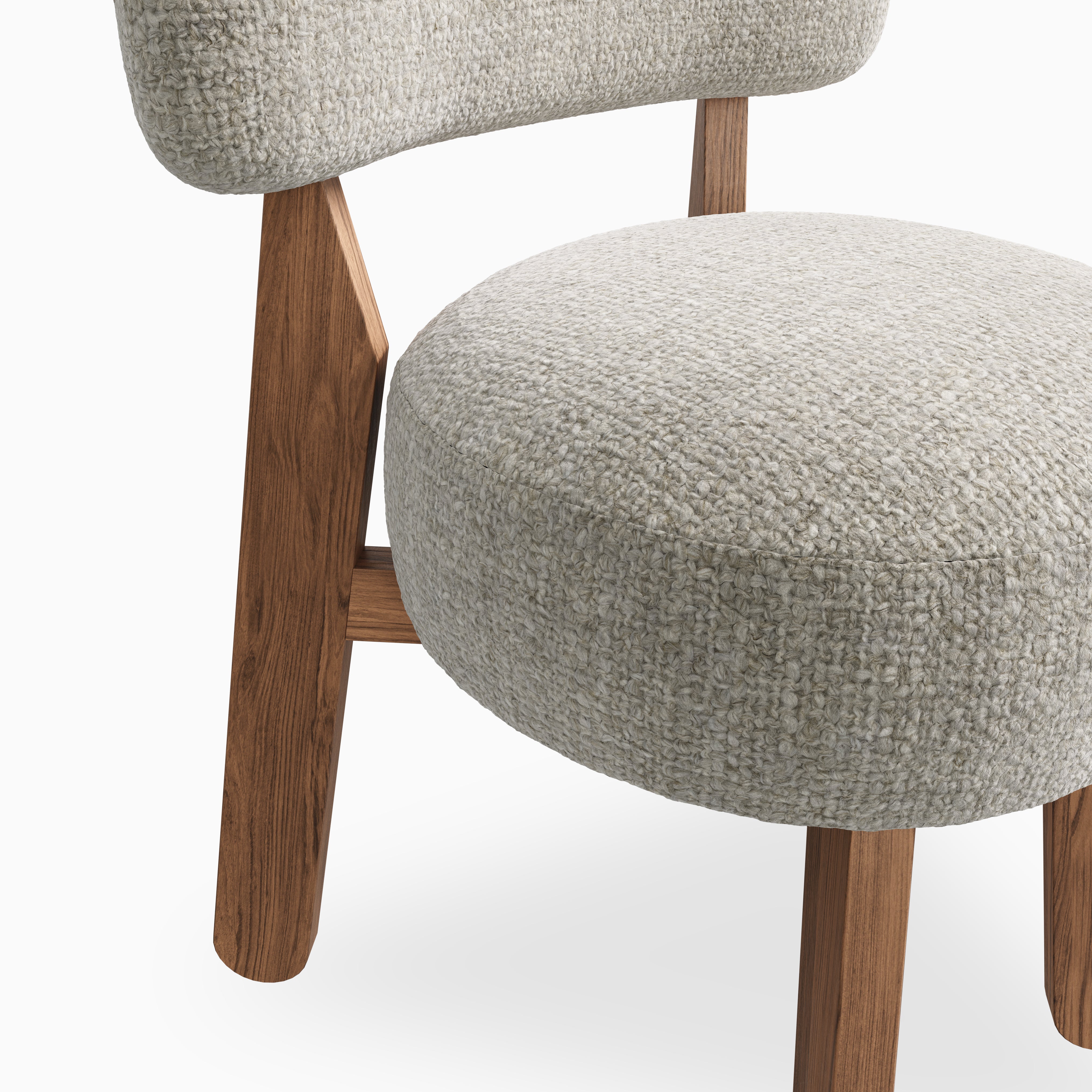 Yanna Dining Chair in Matte/Bone