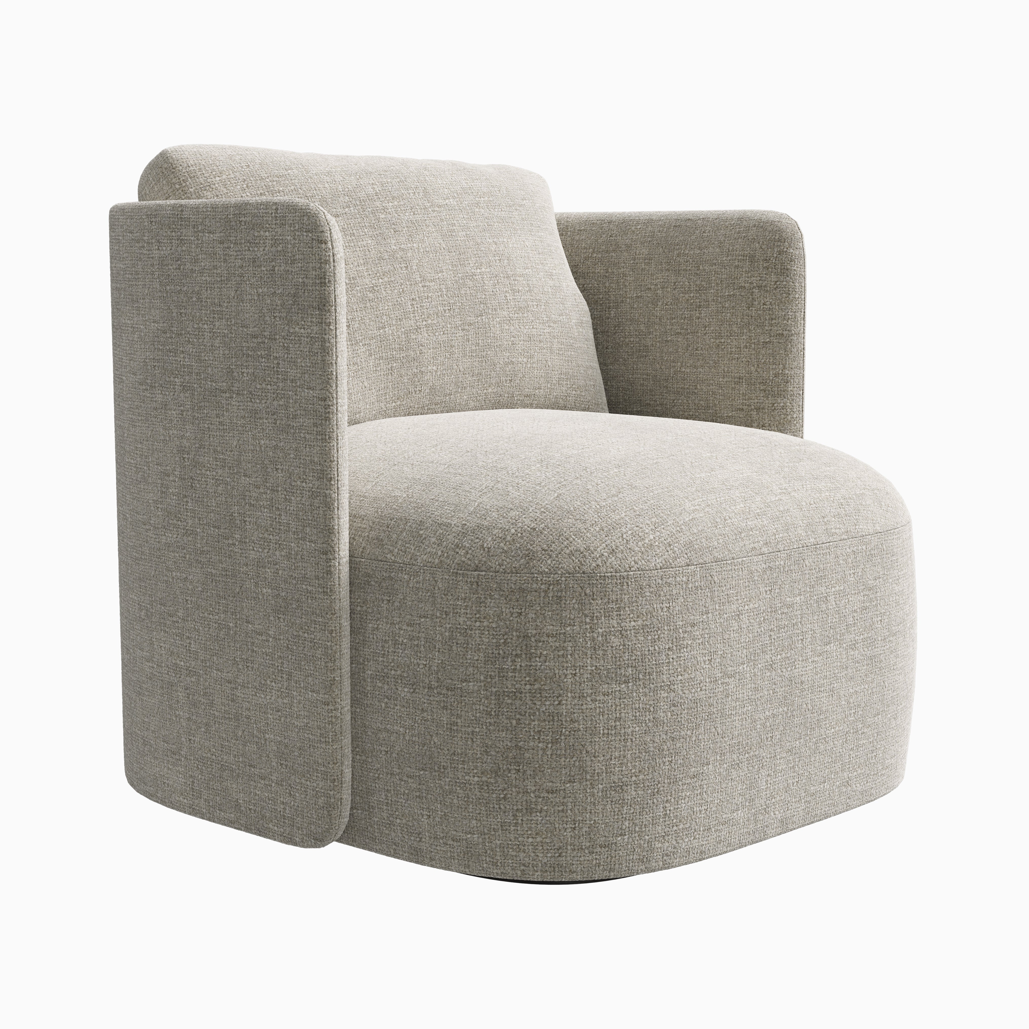 Ivo Swivel Chair in Bone