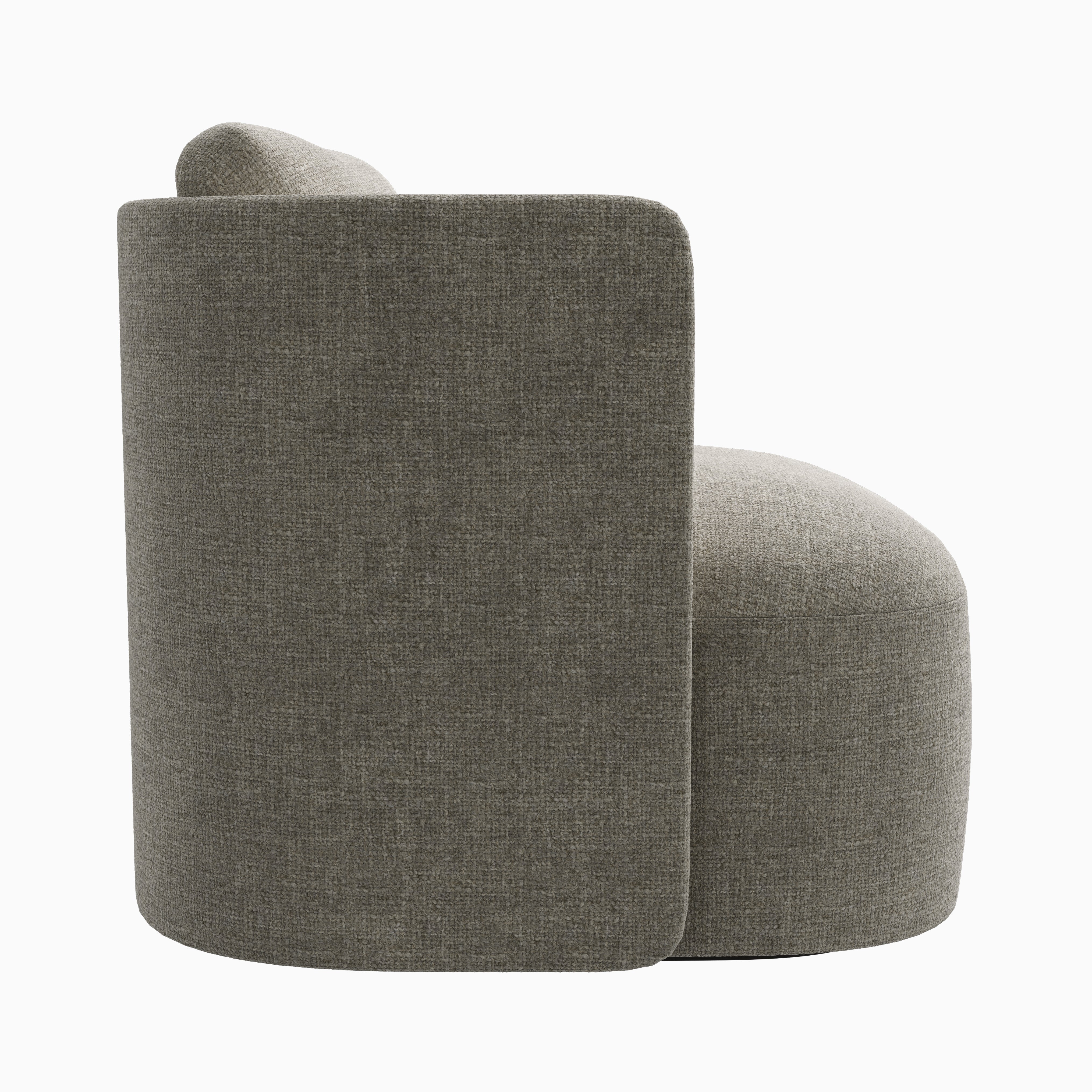 Ivo Swivel Chair in Bone