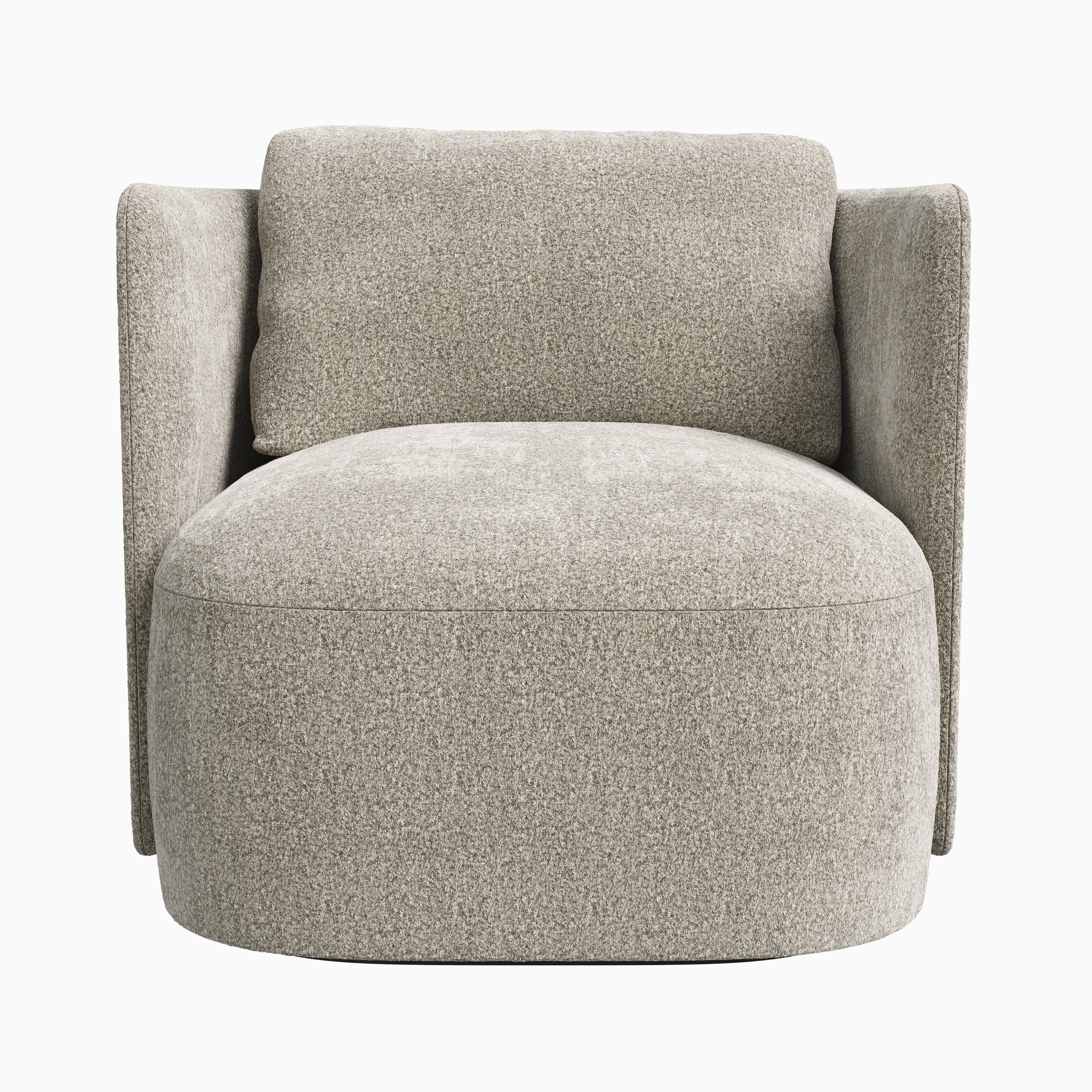 Ivo Swivel Chair in Mushroom