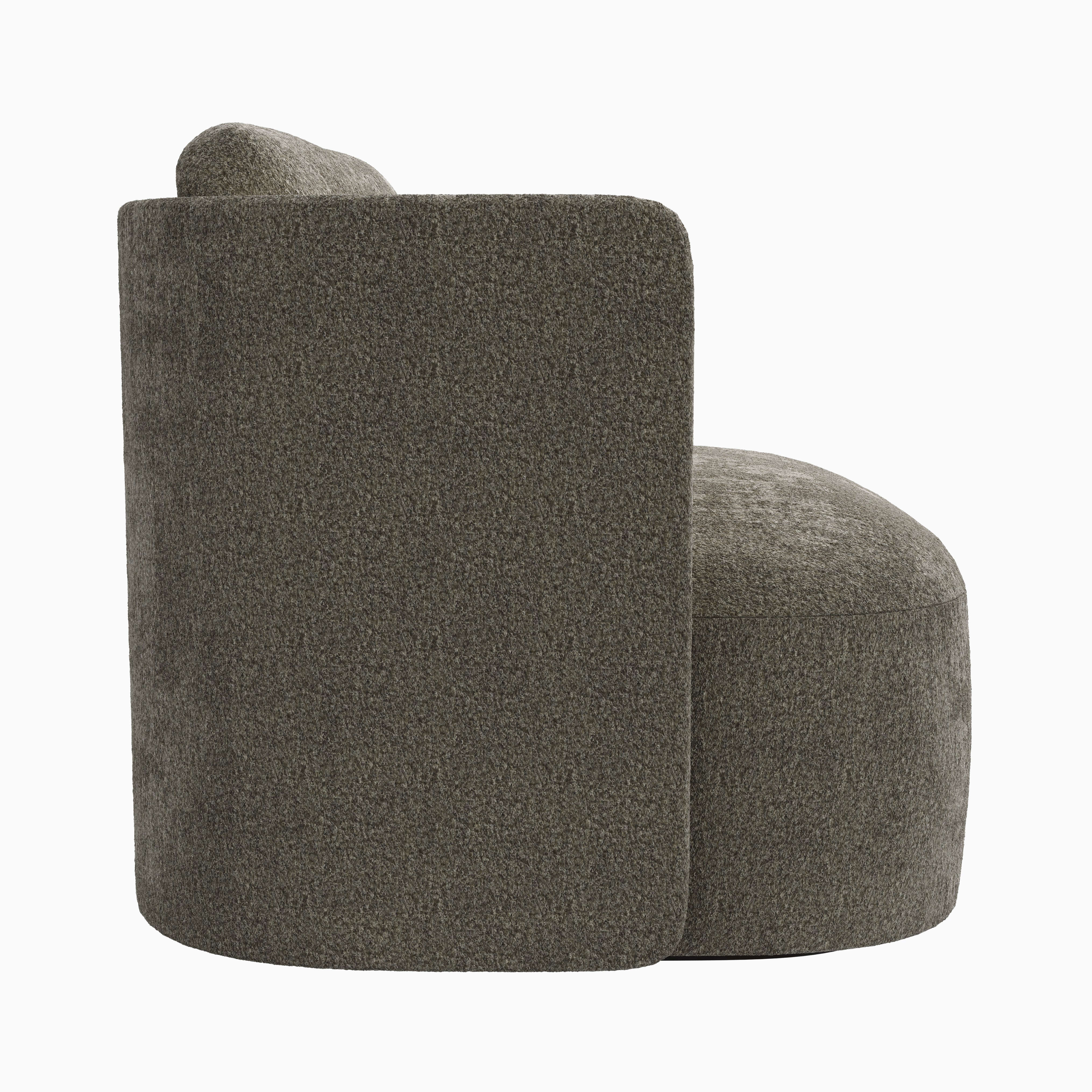 Ivo Swivel Chair in Mushroom