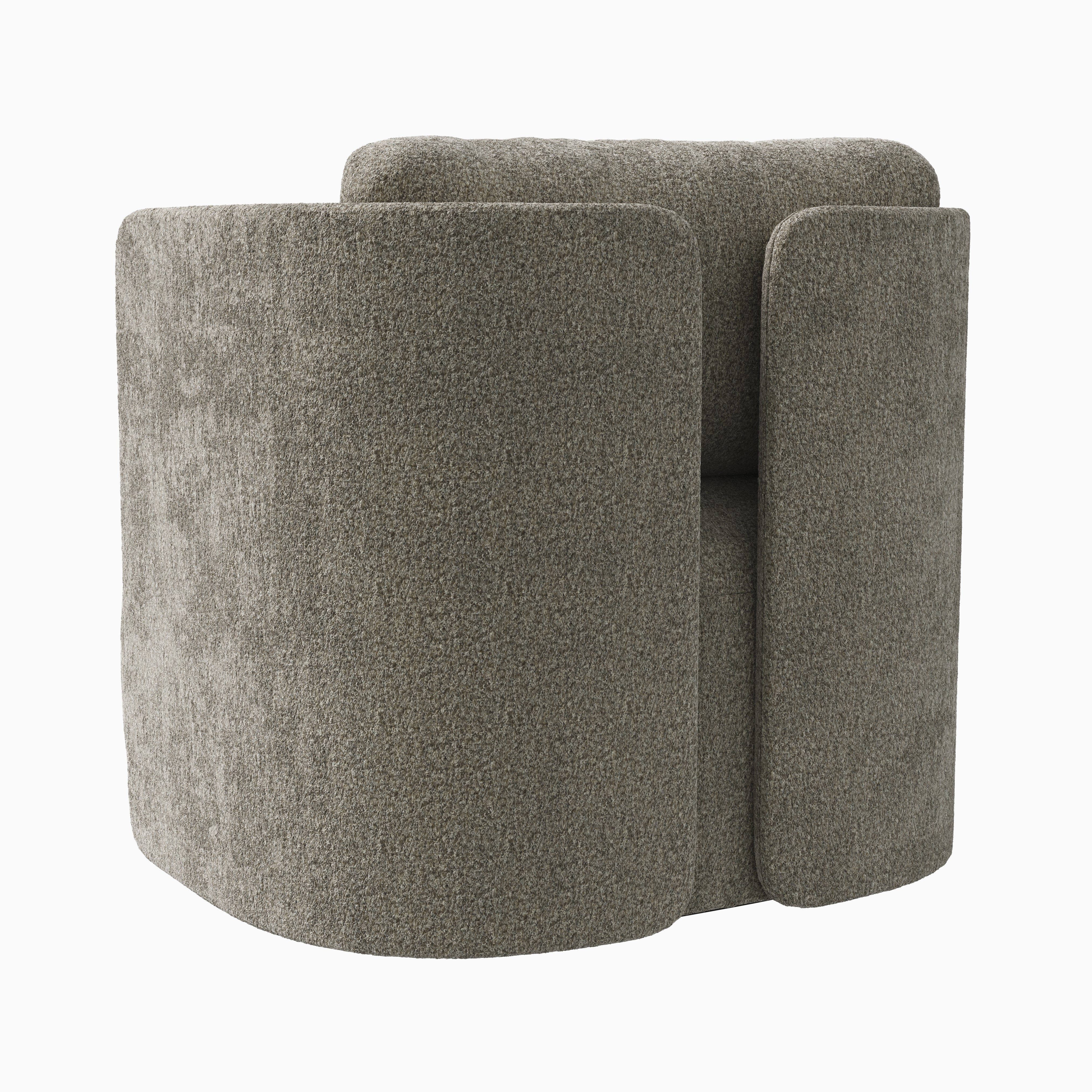 Ivo Swivel Chair in Mushroom