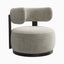 Leandro Swivel Chair in Mocha/Bone