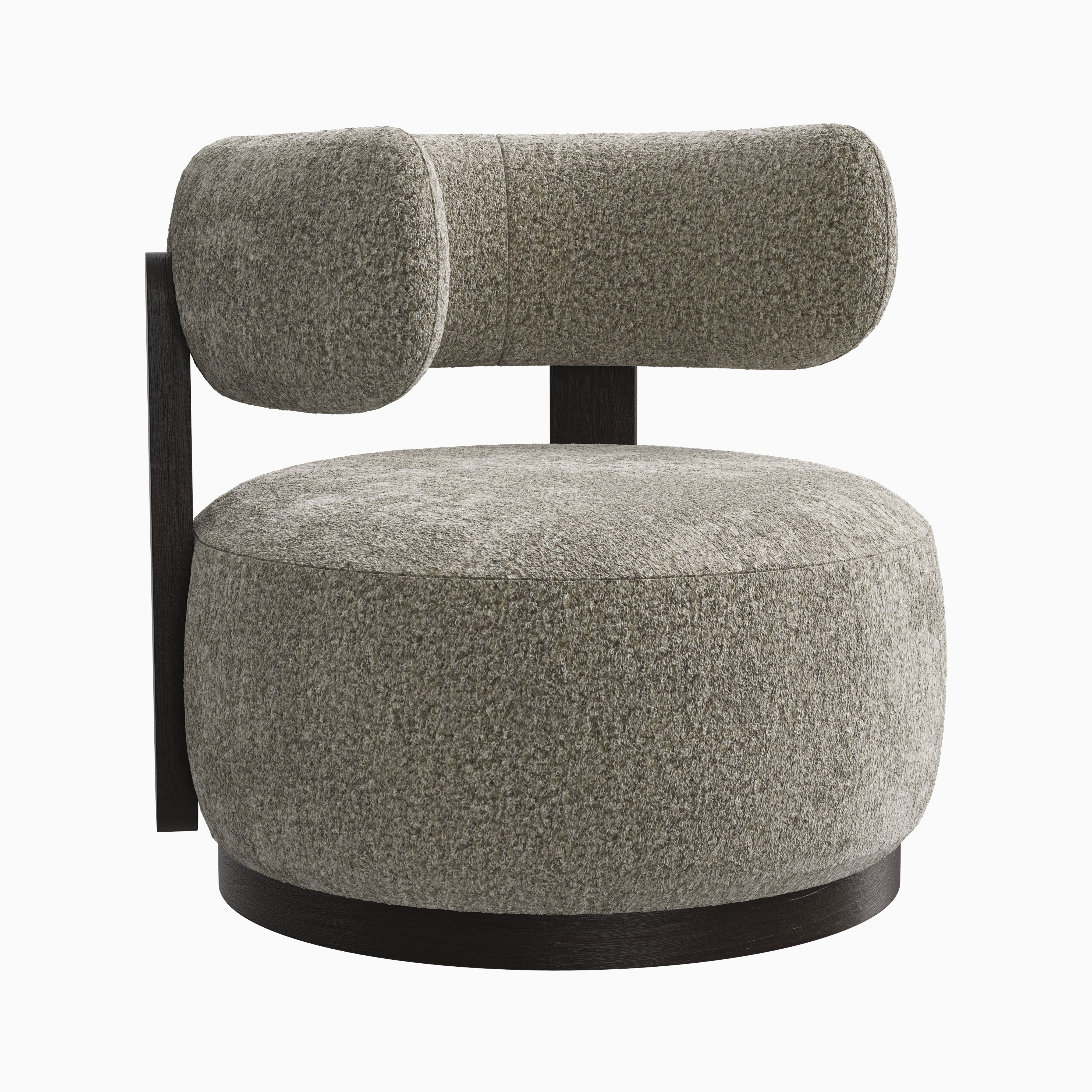 Leandro Swivel Chair in Mocha/Mushroom