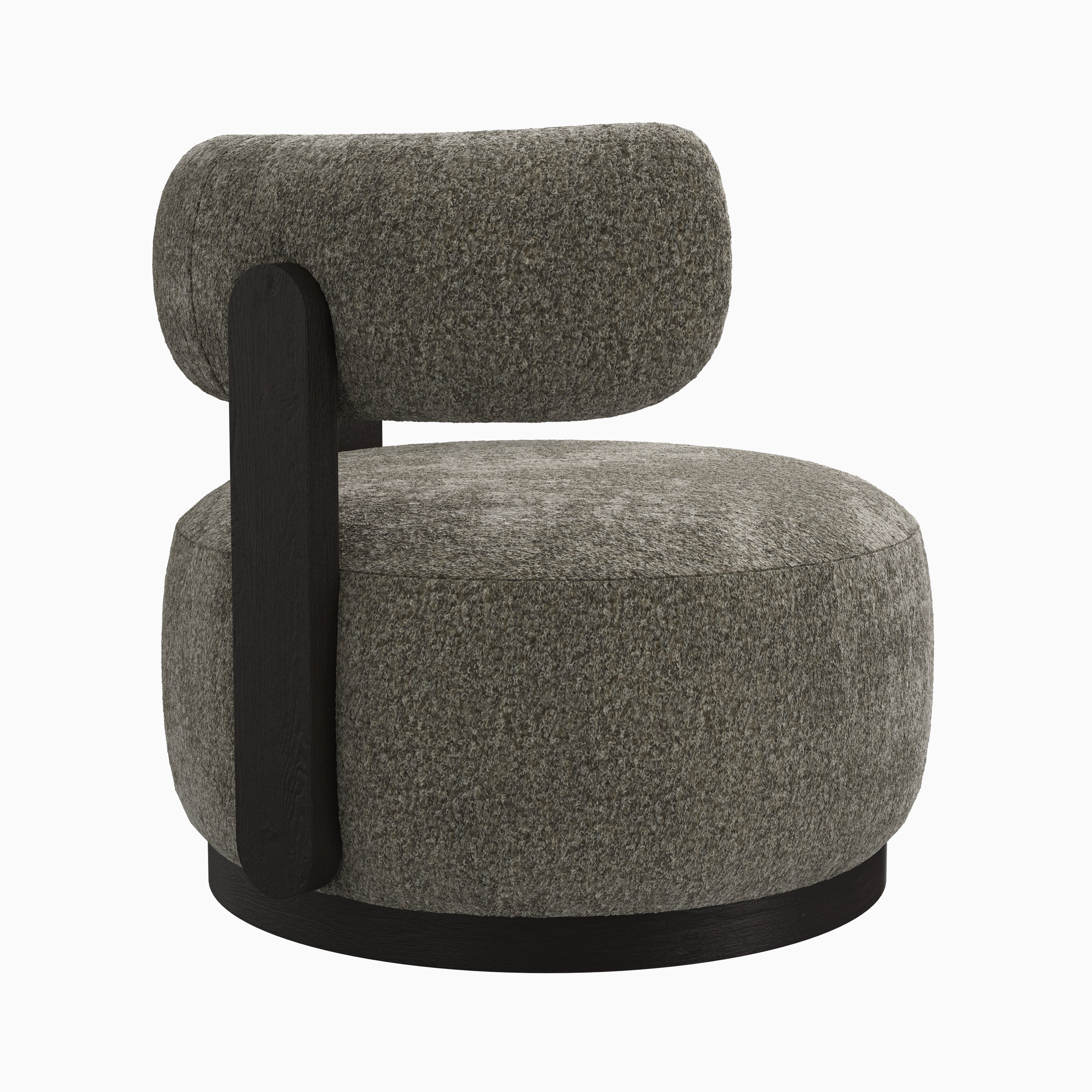 Leandro Swivel Chair in Mocha/Mushroom