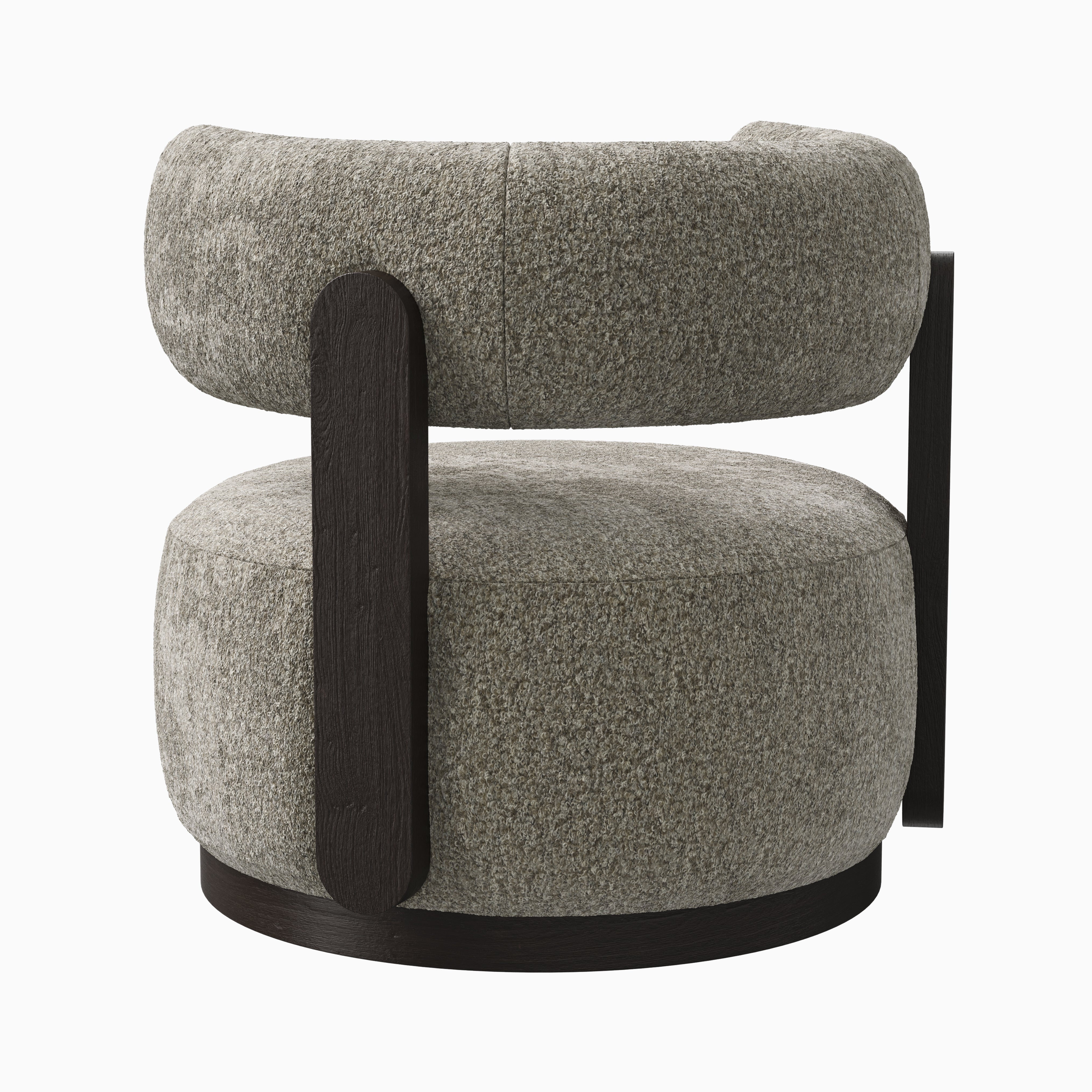 Leandro Swivel Chair in Mocha/Mushroom