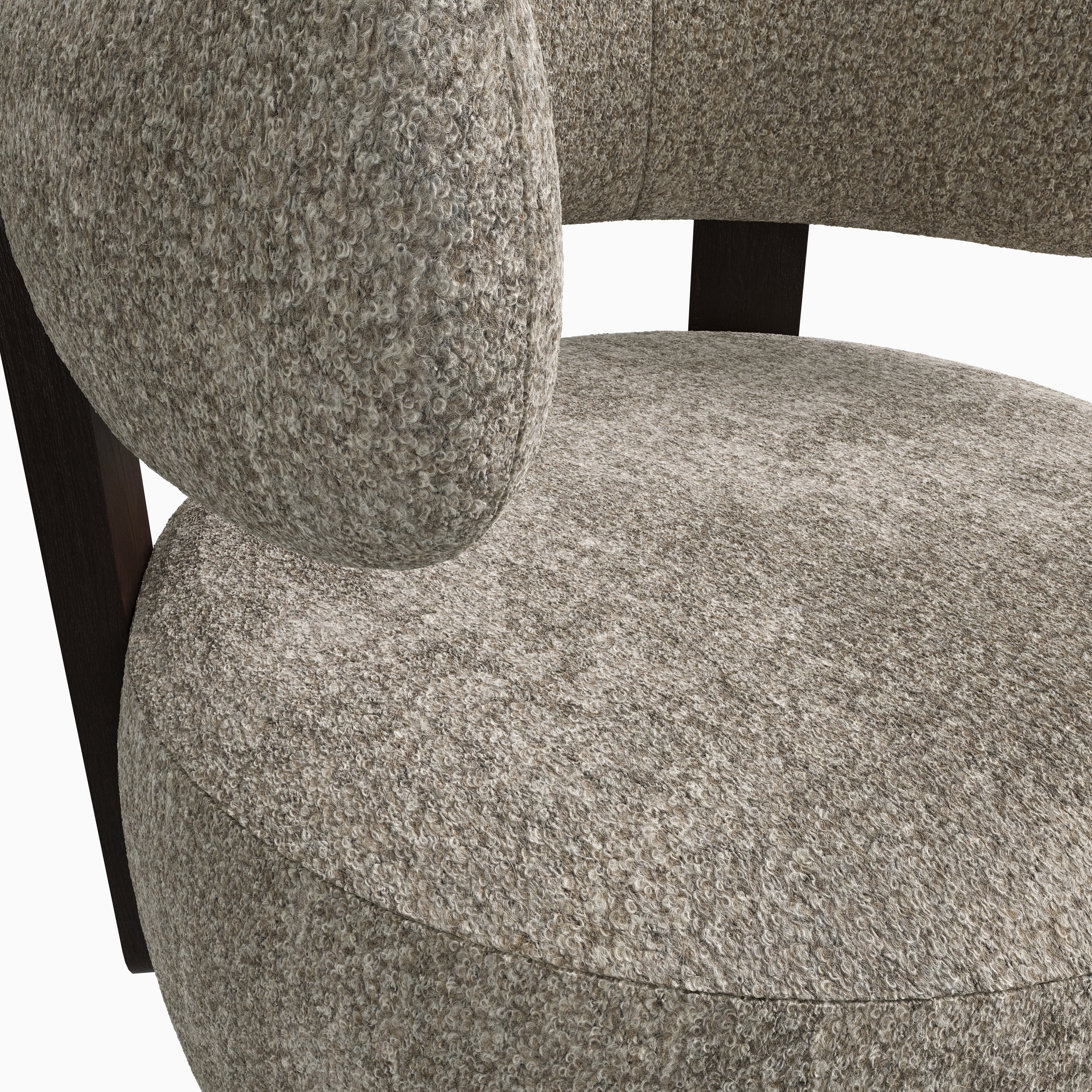 Leandro Swivel Chair in Mocha/Mushroom
