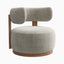 Leandro Swivel Chair in Matte/Bone