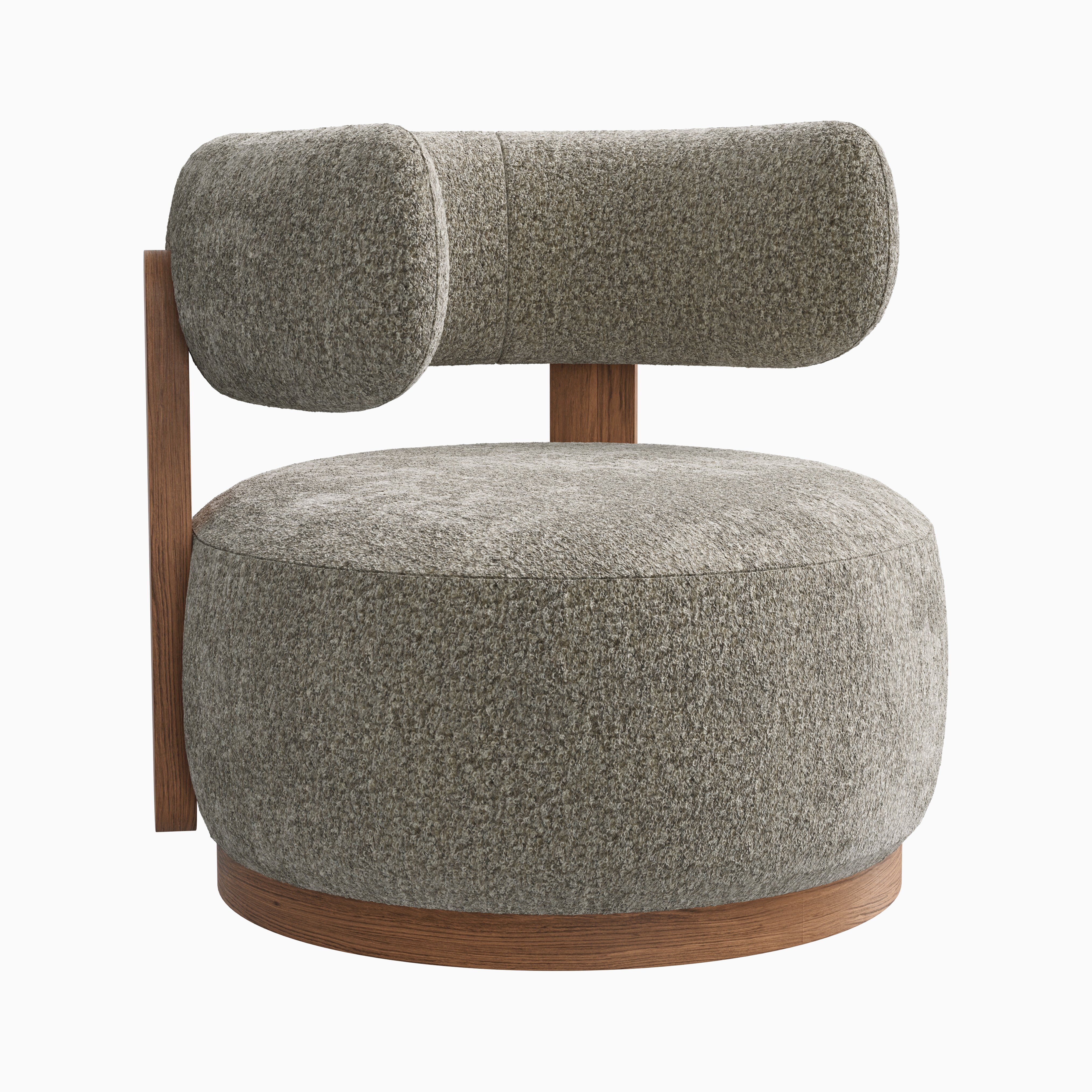 Leandro Swivel Chair in Matte/Mushroom