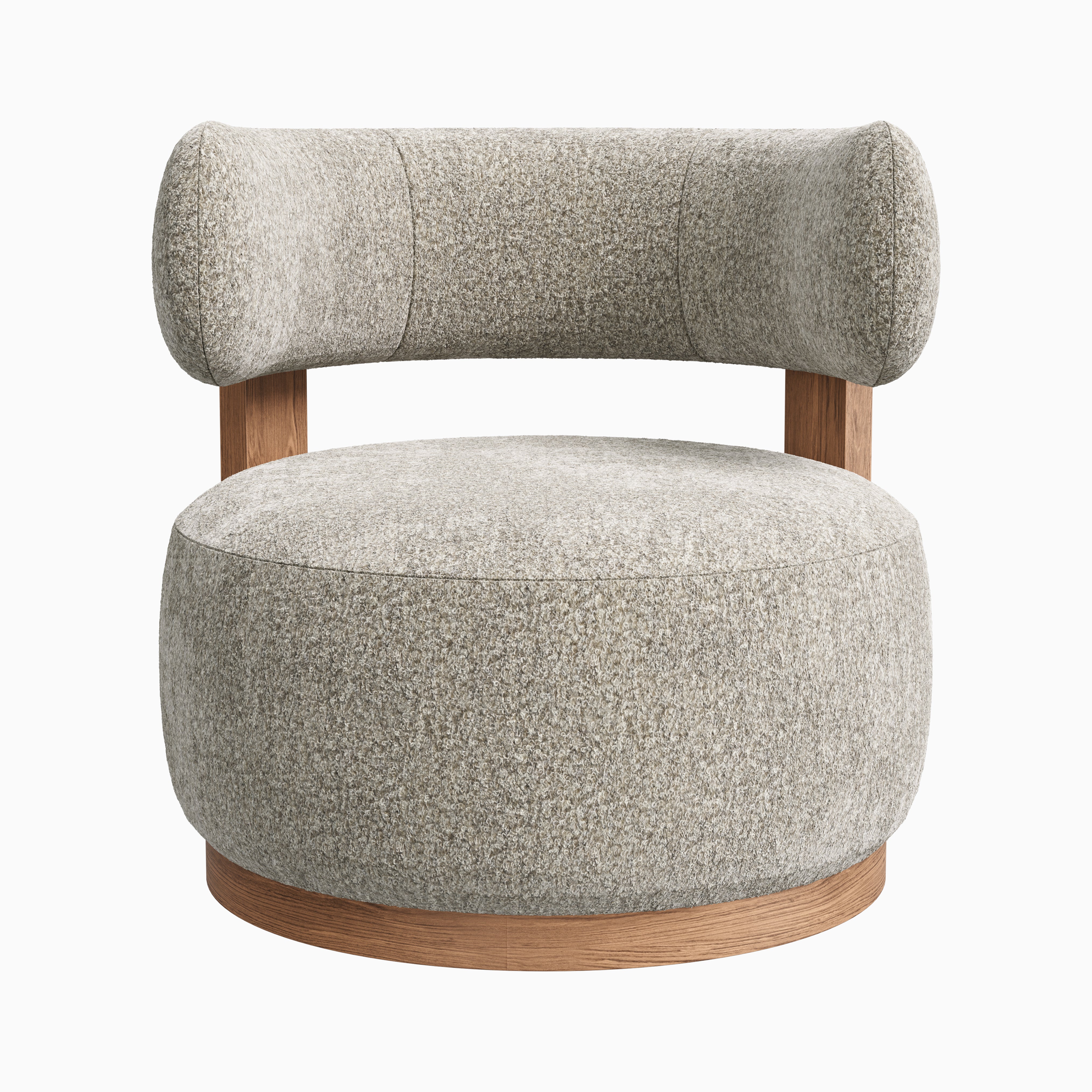 Leandro Swivel Chair in Matte/Mushroom