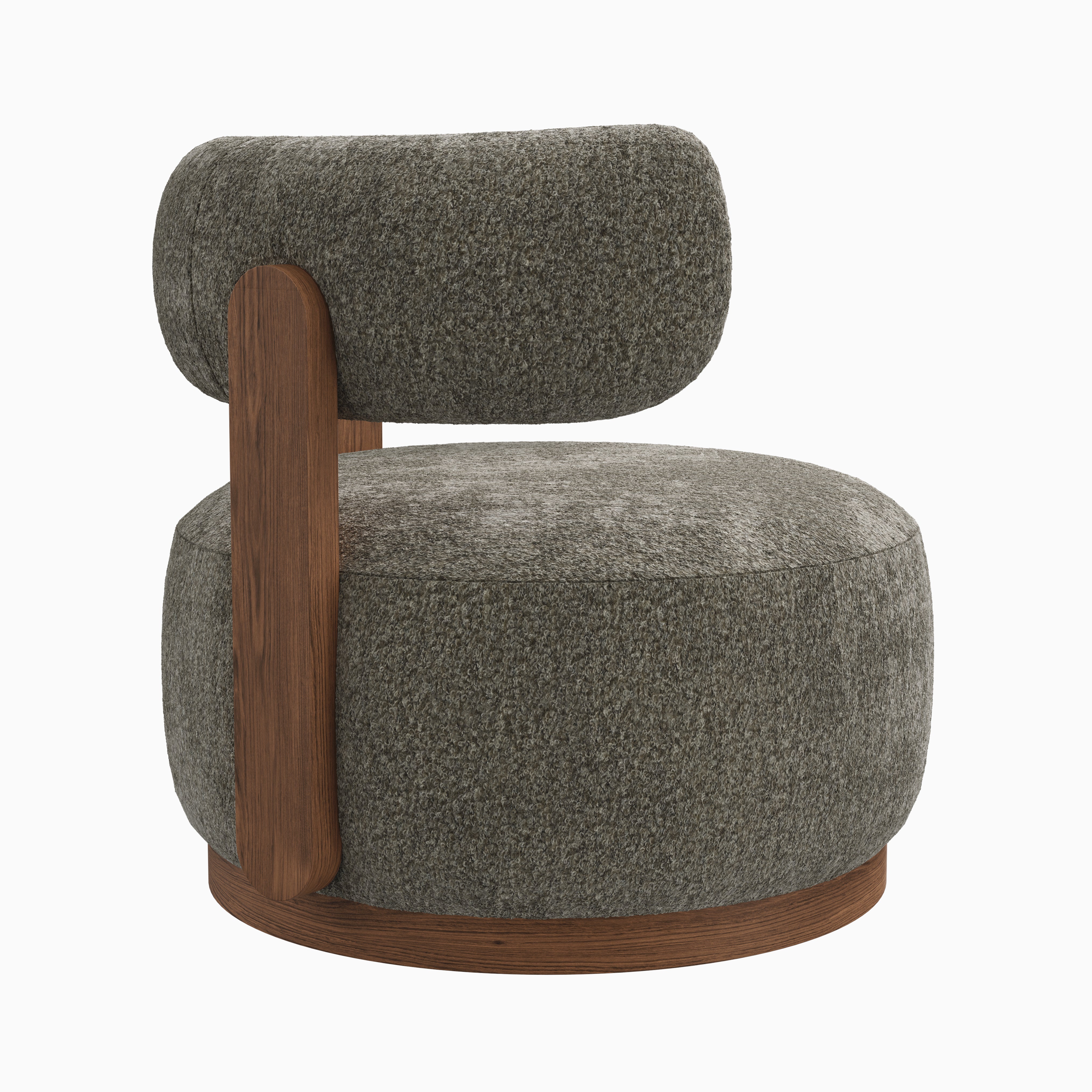 Leandro Swivel Chair in Matte/Mushroom