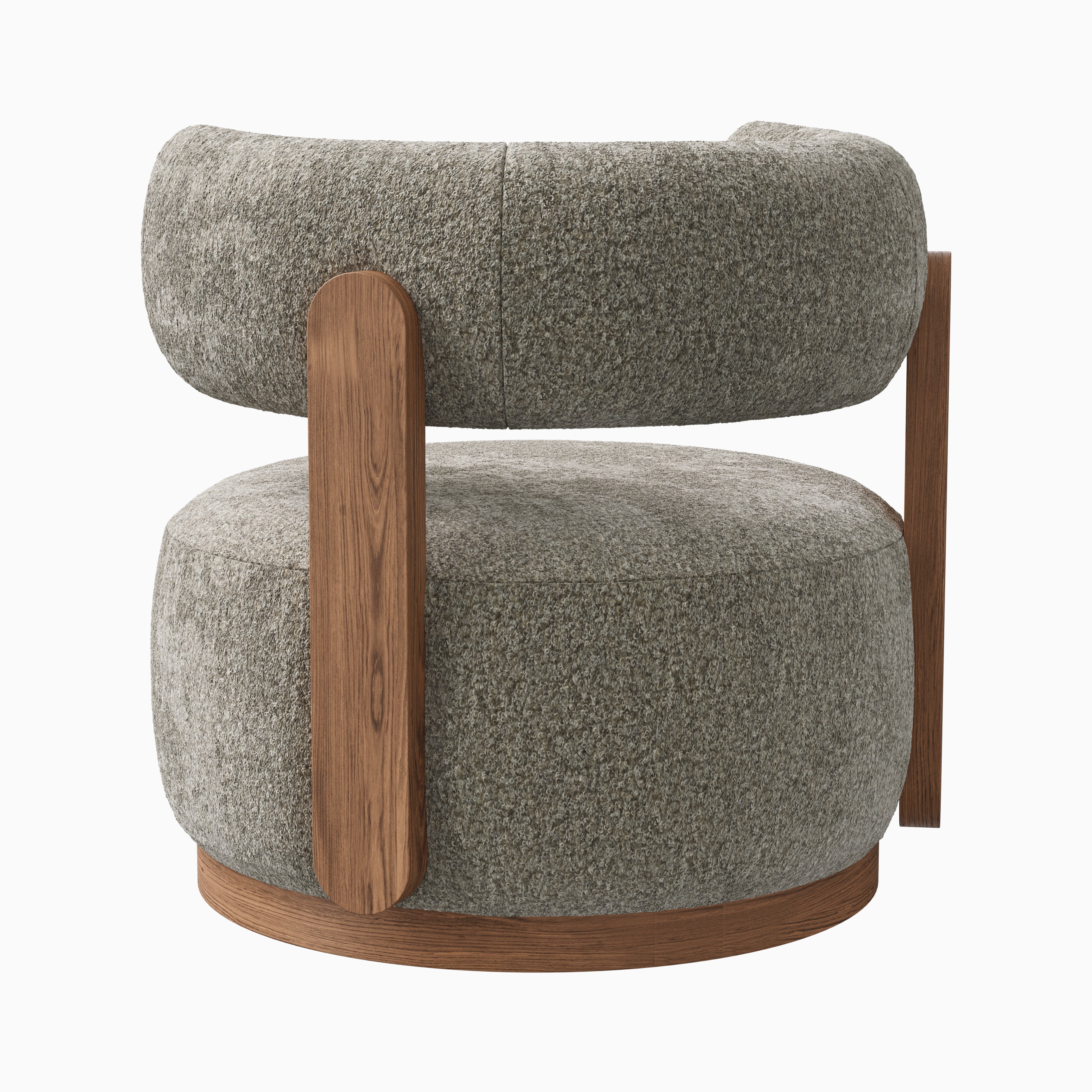 Leandro Swivel Chair in Matte/Mushroom