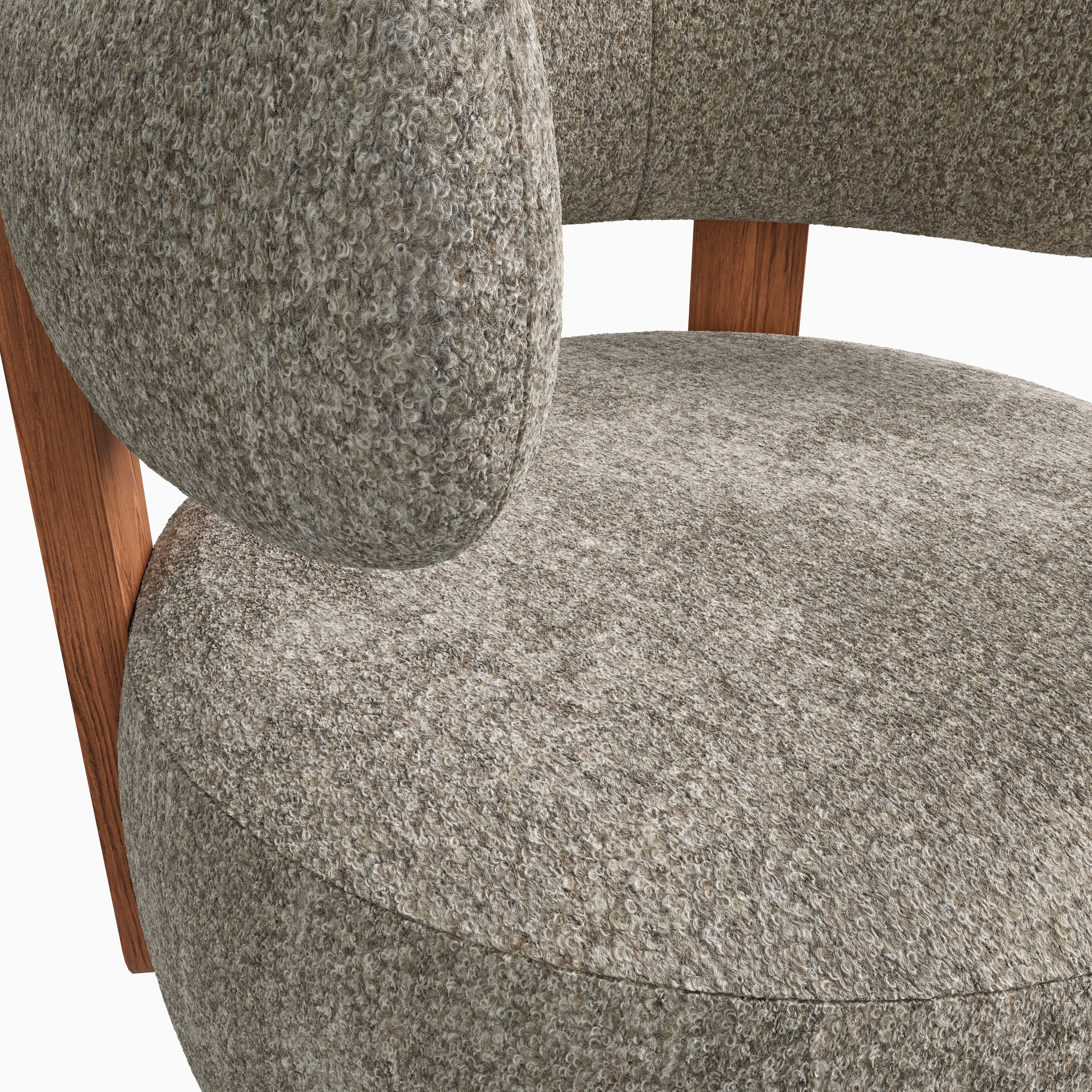 Leandro Swivel Chair in Matte/Mushroom