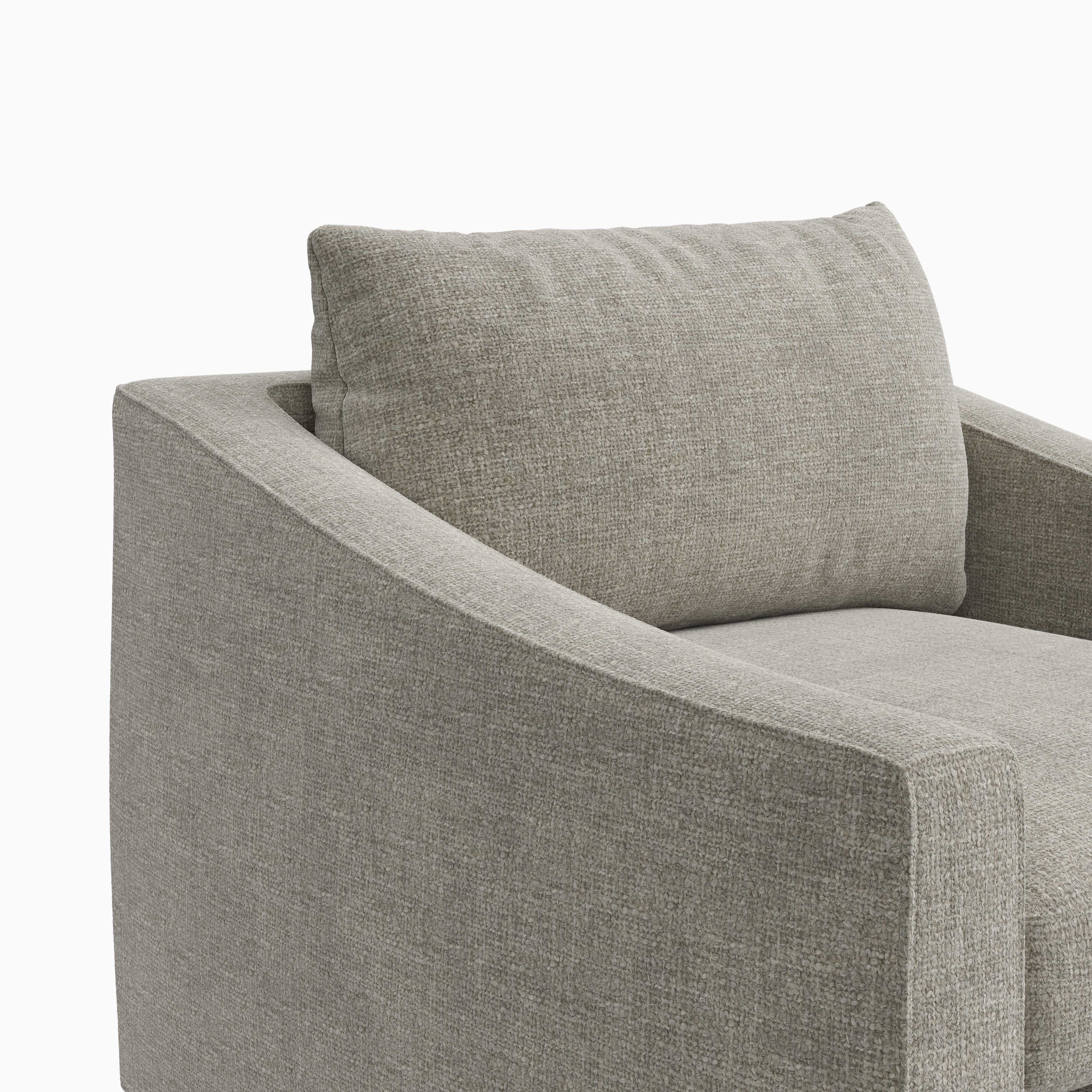 Ronan Swivel Chair in Bone