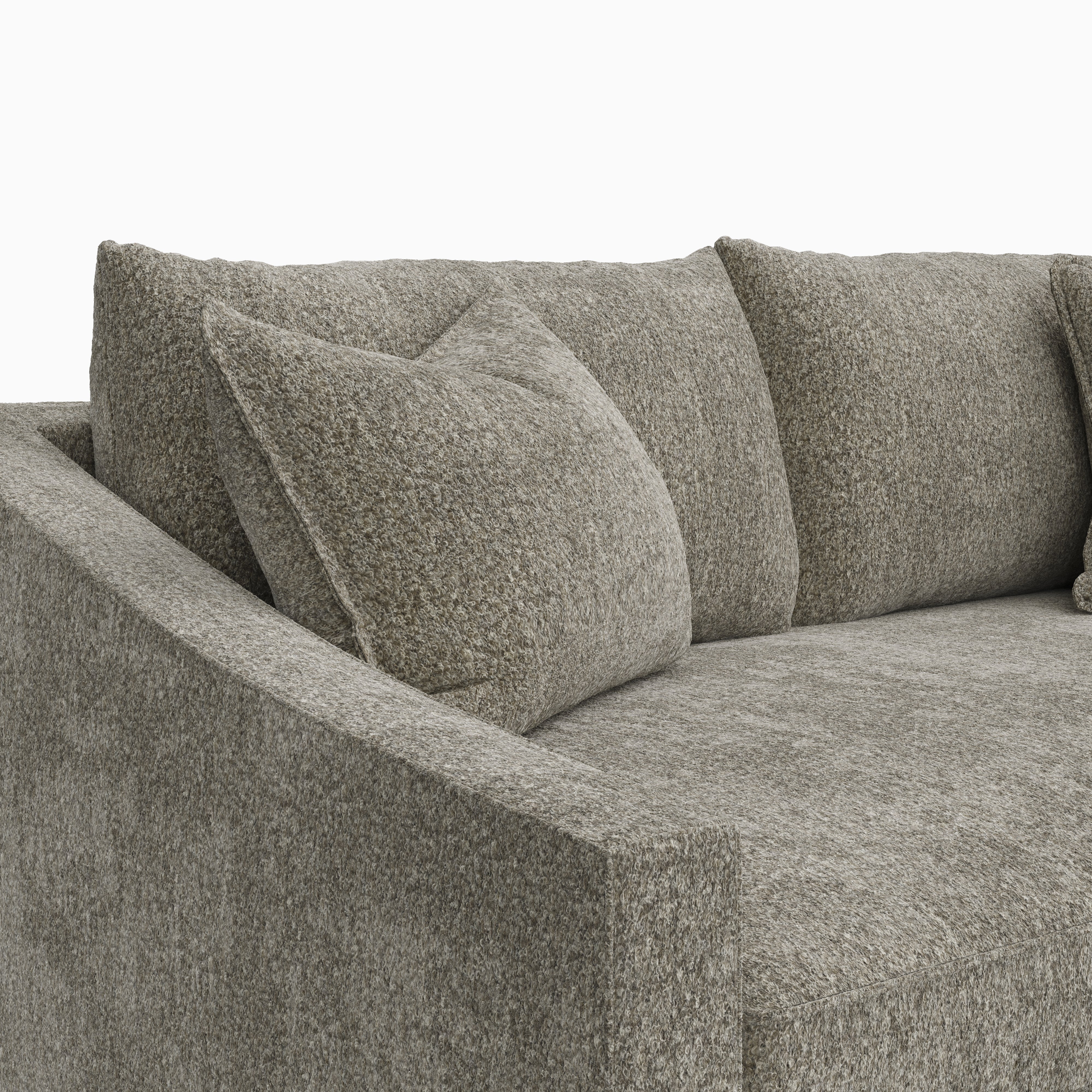 Ronan Loveseat in Mushroom, 72"