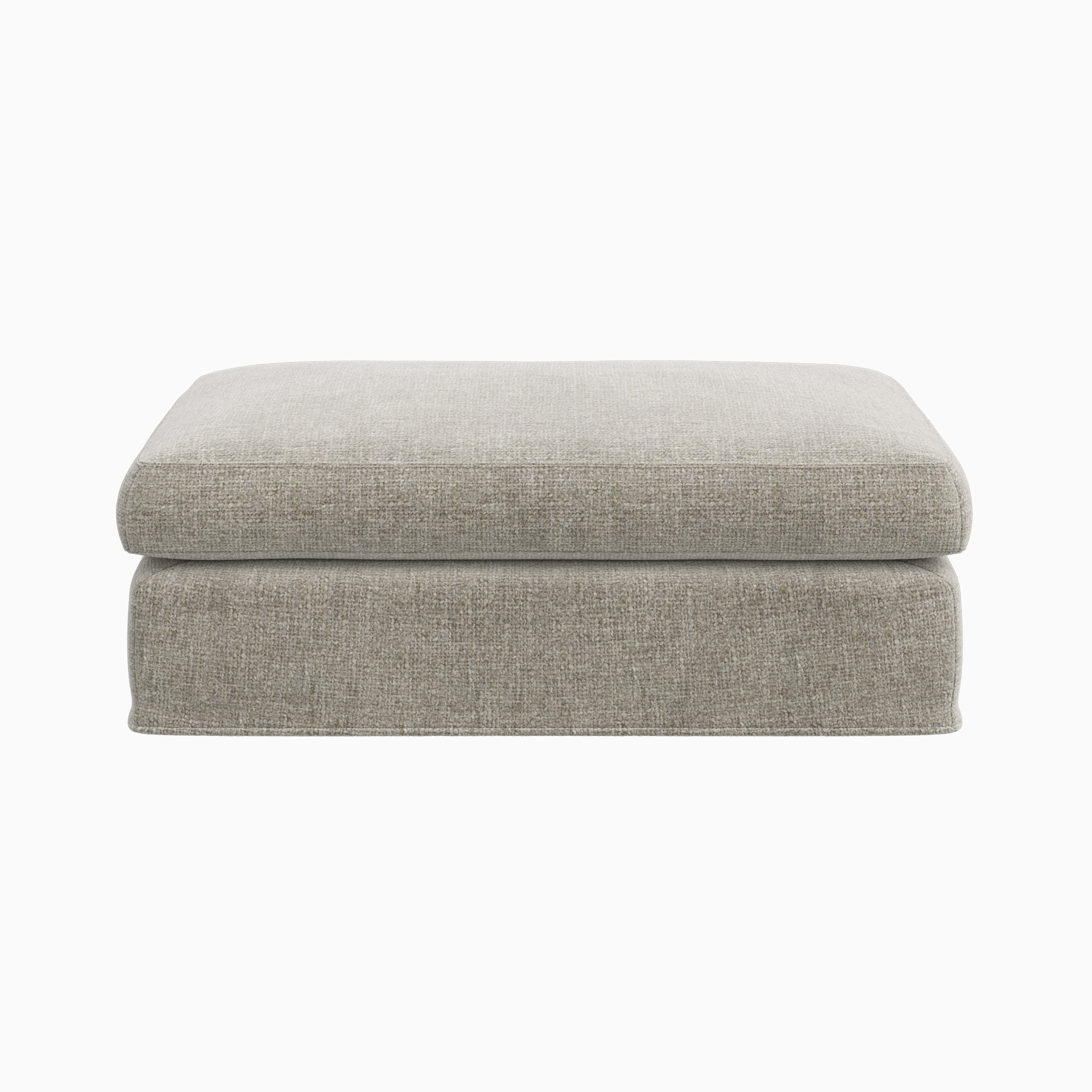 Ronan Ottoman in Bone, Large