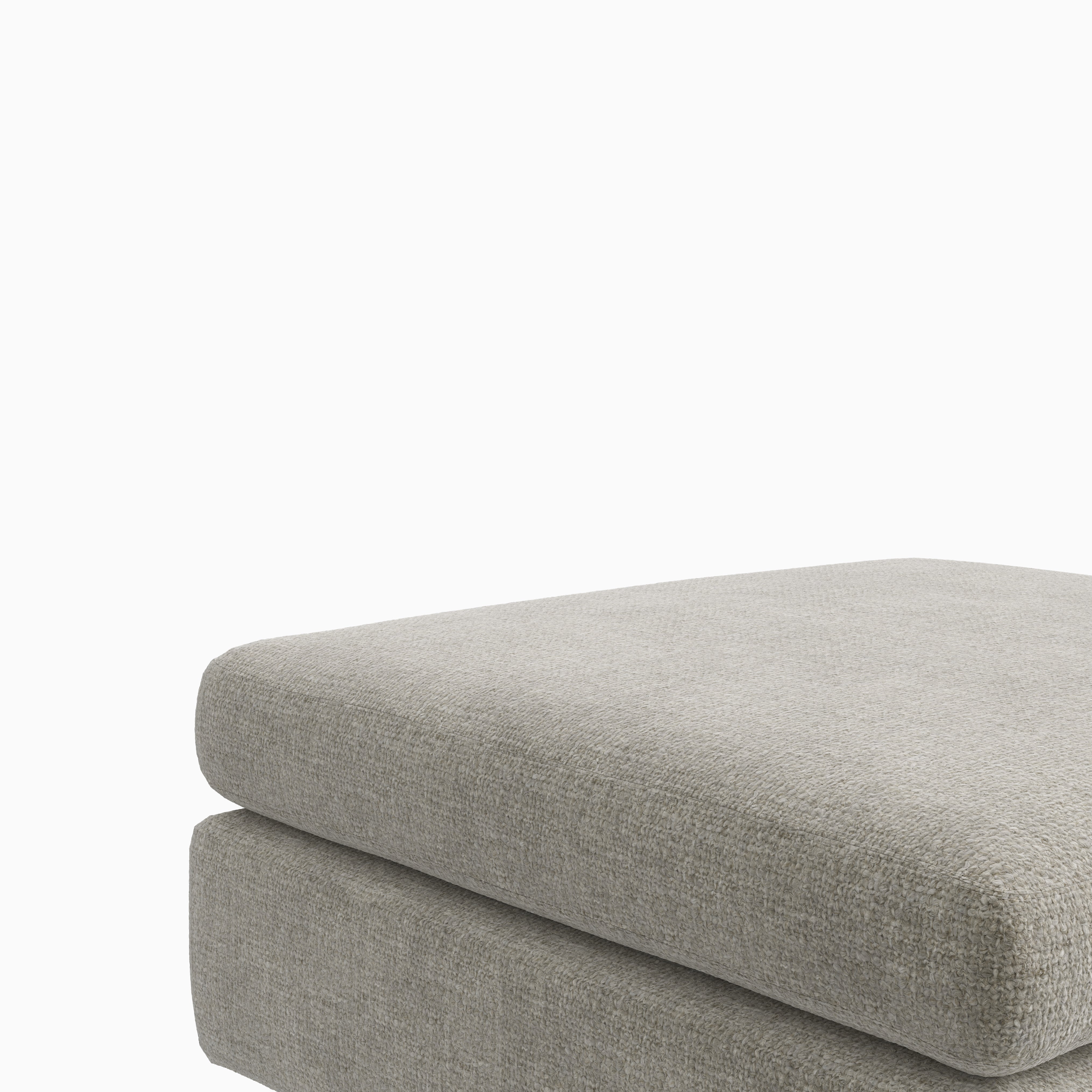 Aleric Ottoman in Bone, Small