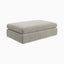 Aleric Ottoman in Bone, Large