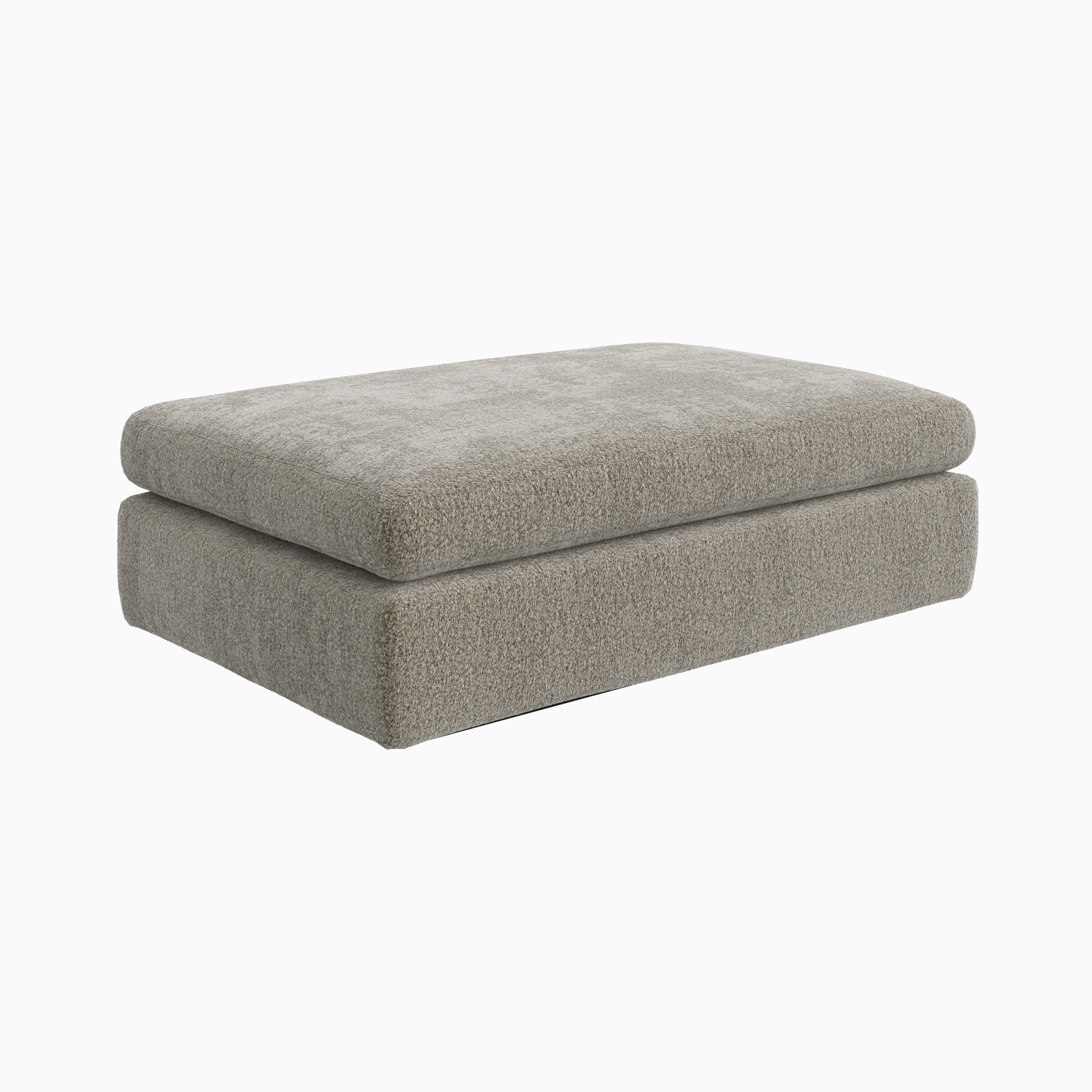 Aleric Ottoman in Mushroom, Large