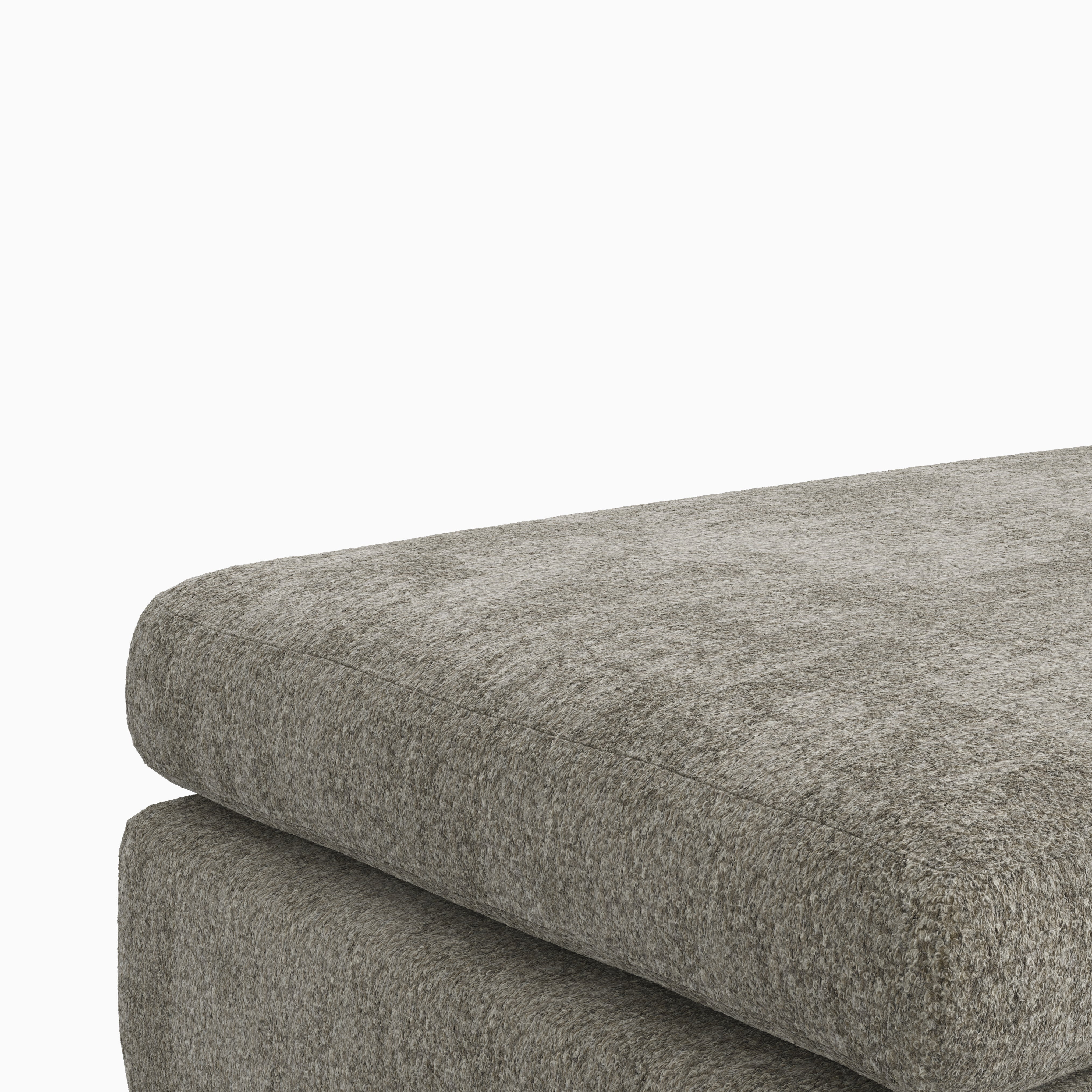 Aleric Ottoman in Mushroom, Large