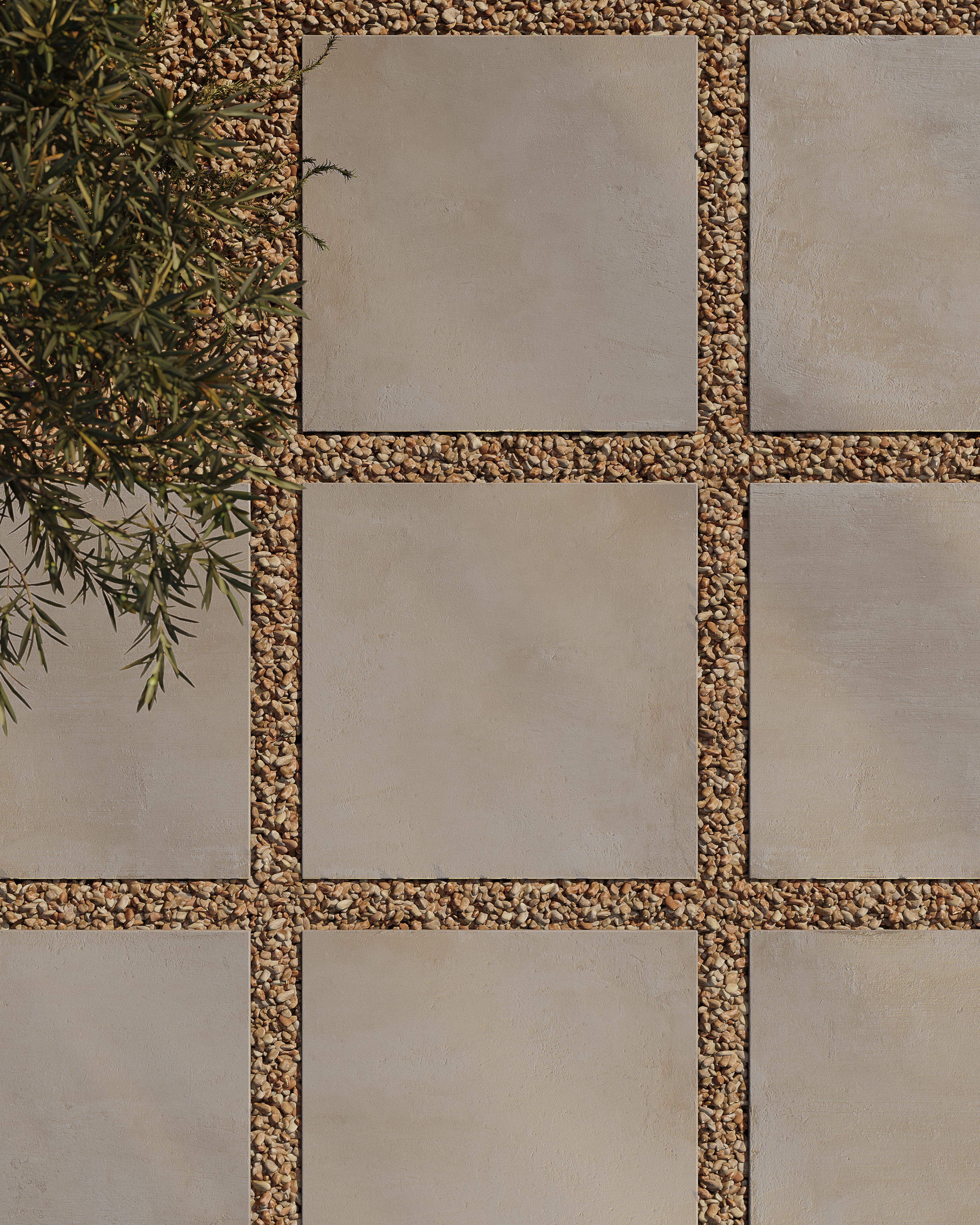 Ramsey 24 x 24 Grip Porcelain 2cm Paver Tile in Chalk