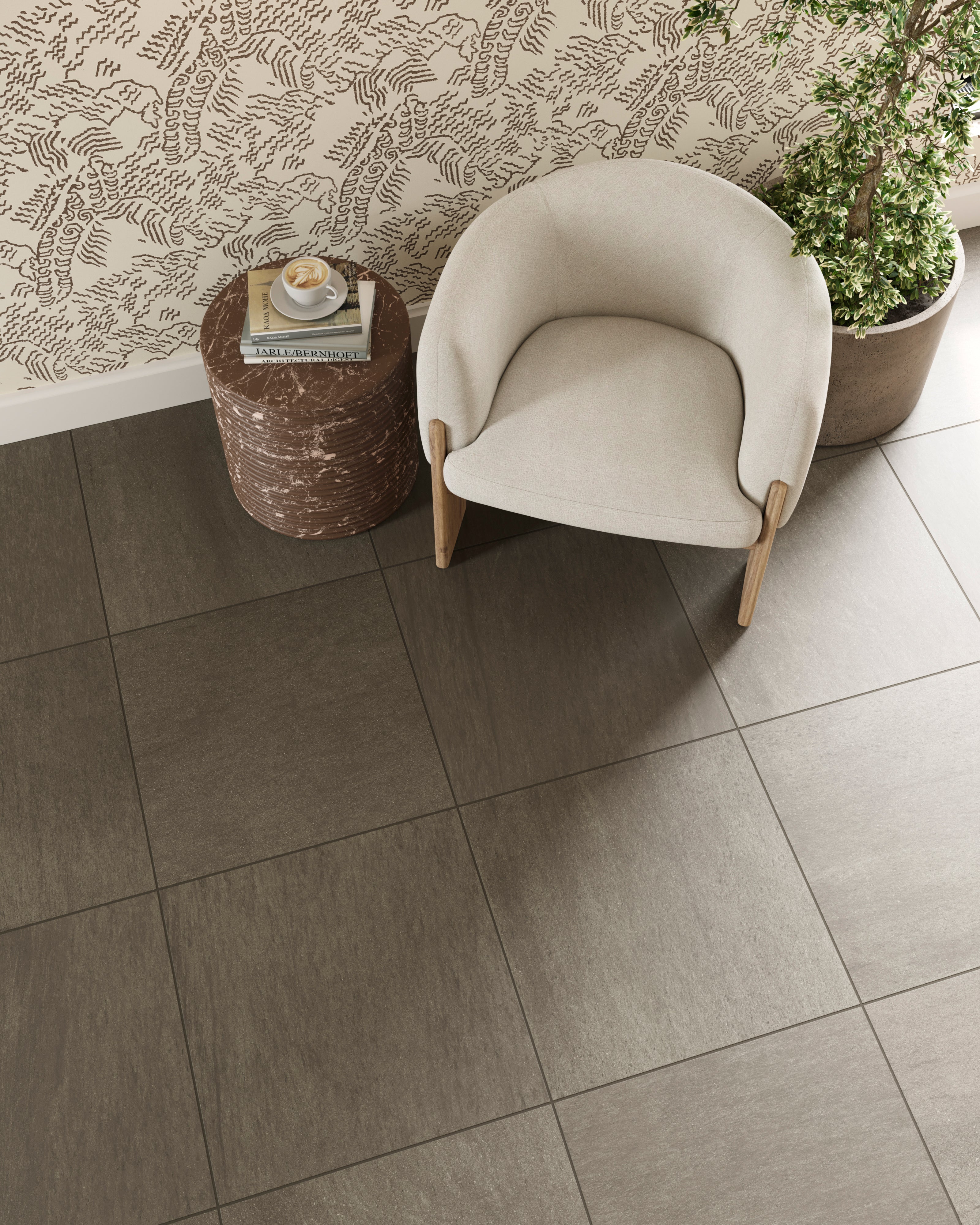 Brody 24x24 Matte Porcelain Tile in Smoke