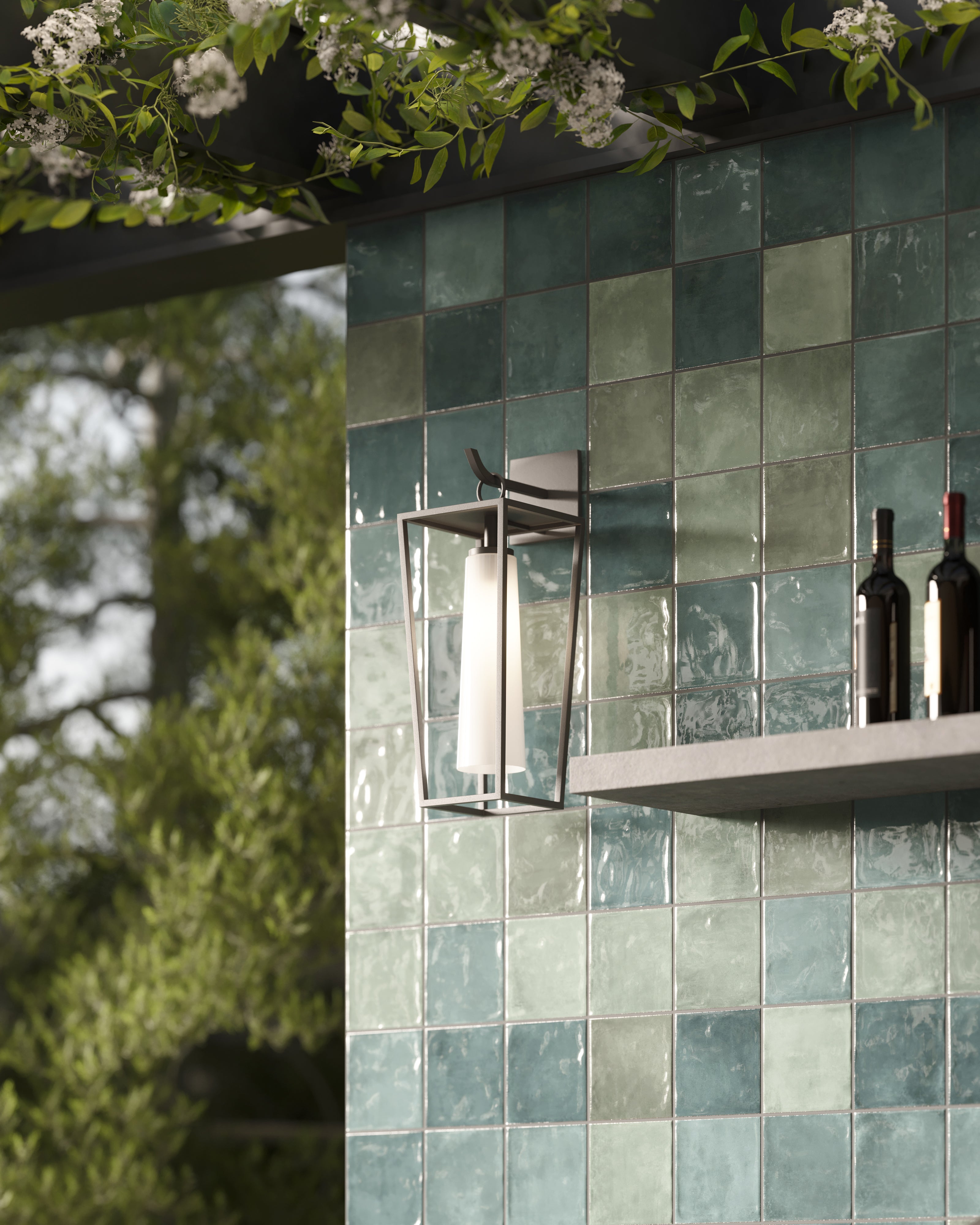 Lilah 6x6 Glossy Ceramic Tile in Opal