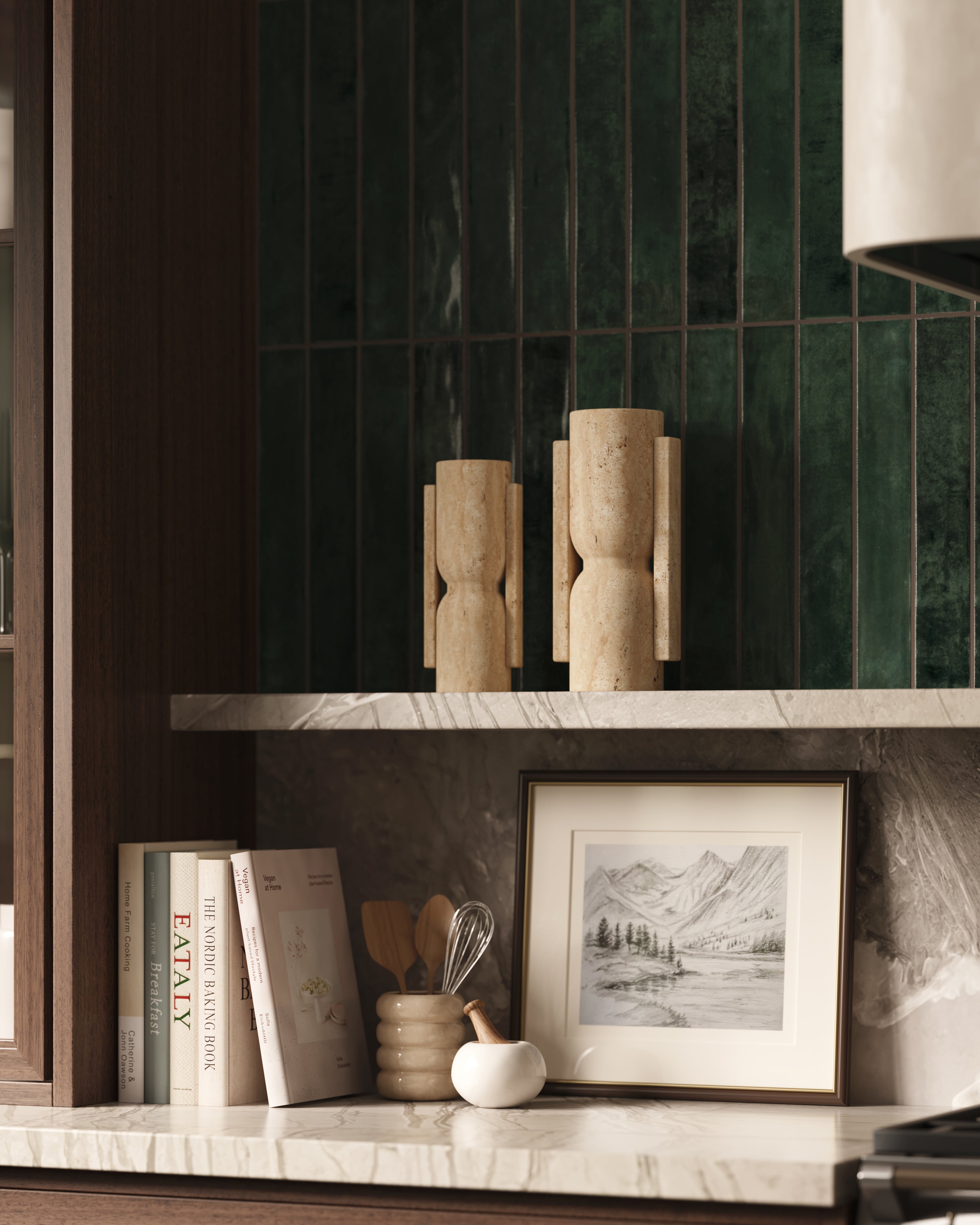 Jaden 2.5x16 Glossy Ceramic Tile in Hunter