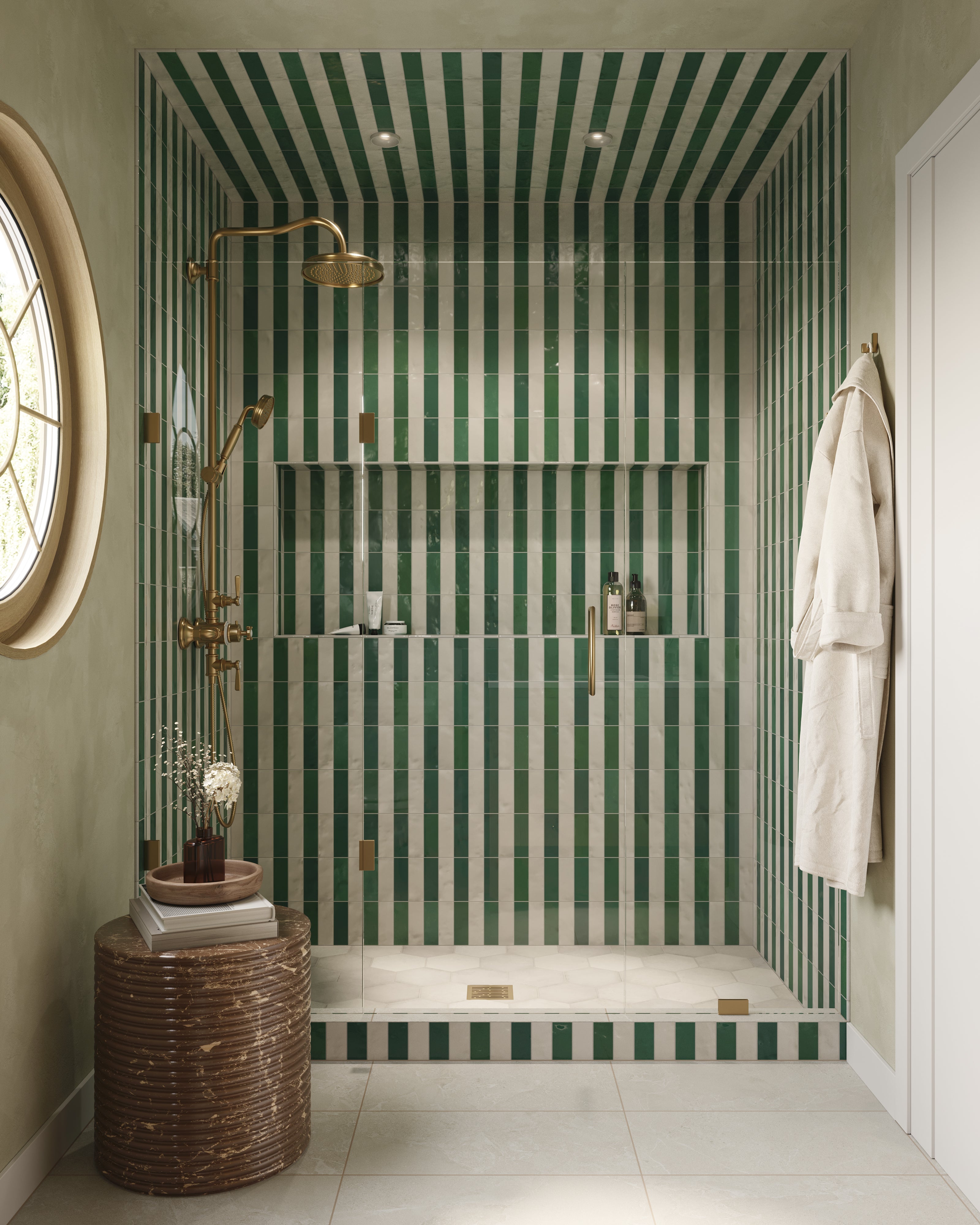 Jojo 2x6 Glossy Ceramic Tile in Forest