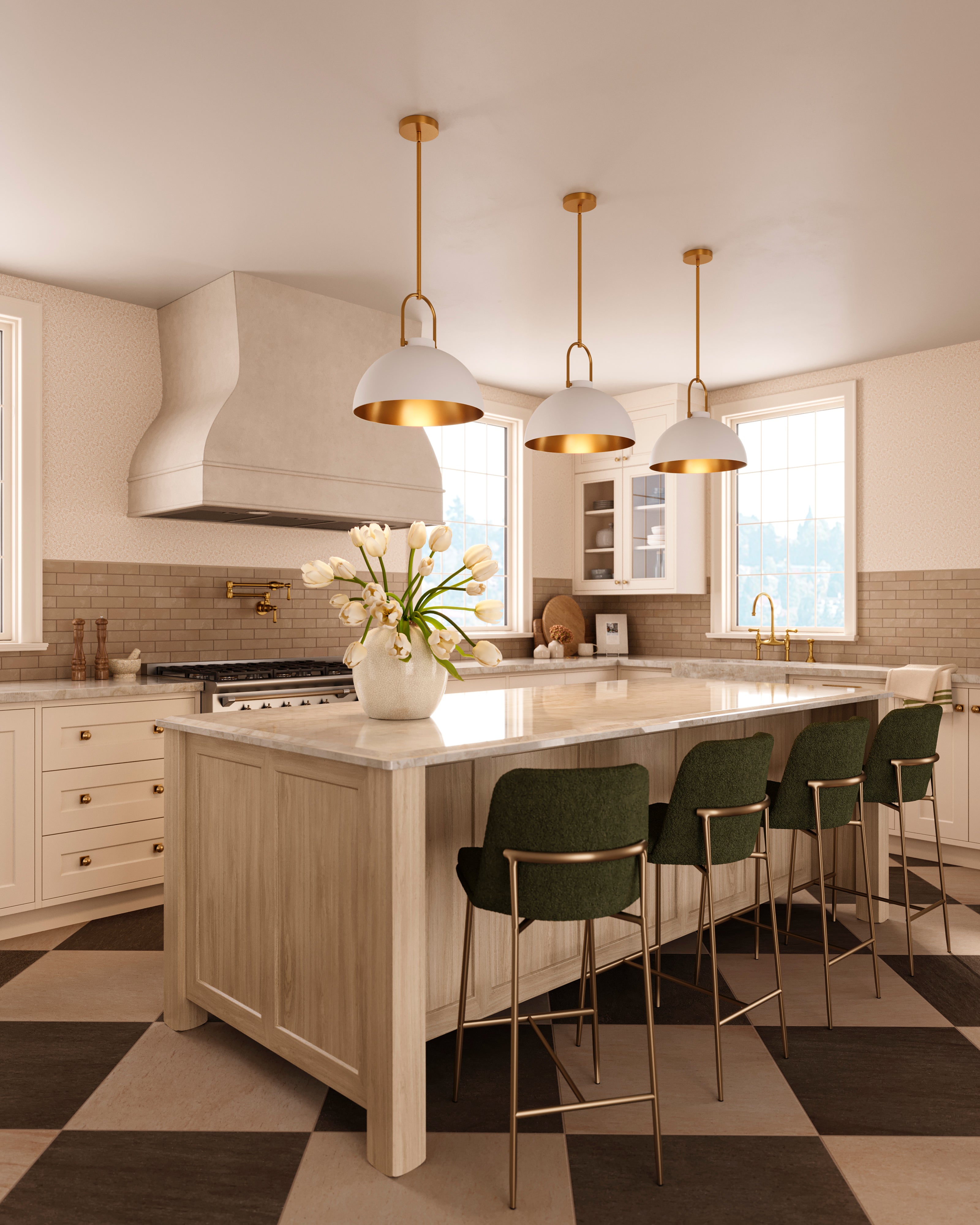 Shaw Counter Stool in Bergen Olive