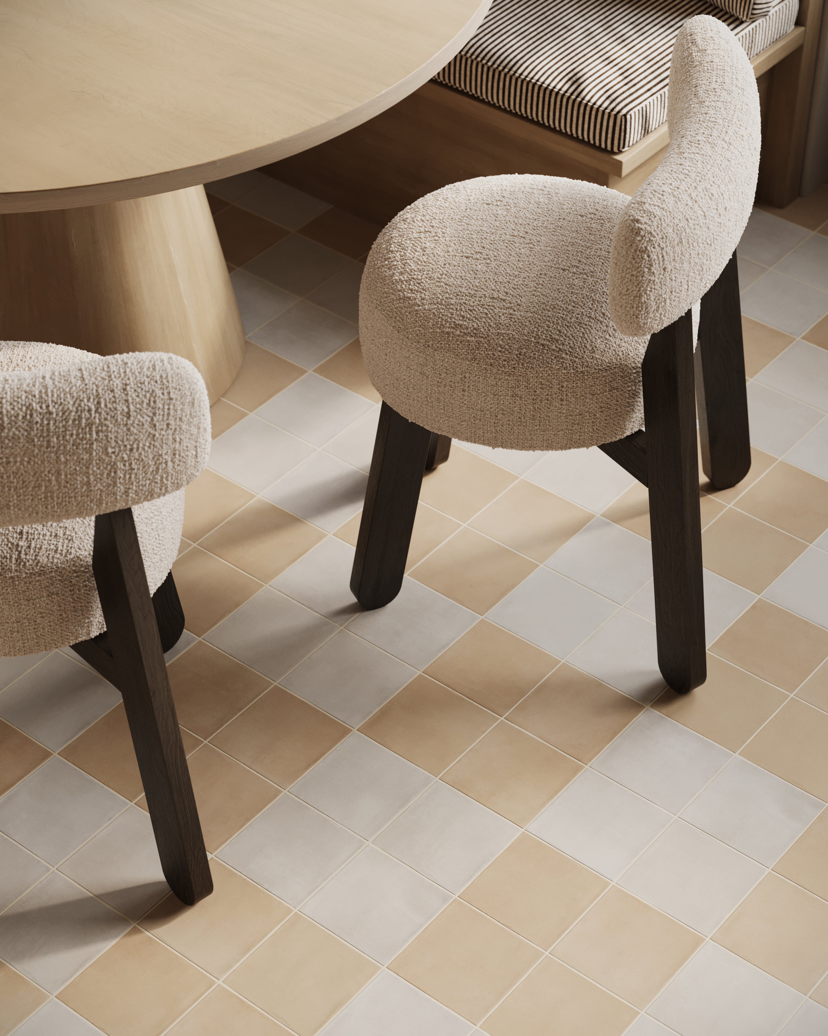 Karina 5.5x5.5 Matte Porcelain Tile in Greige